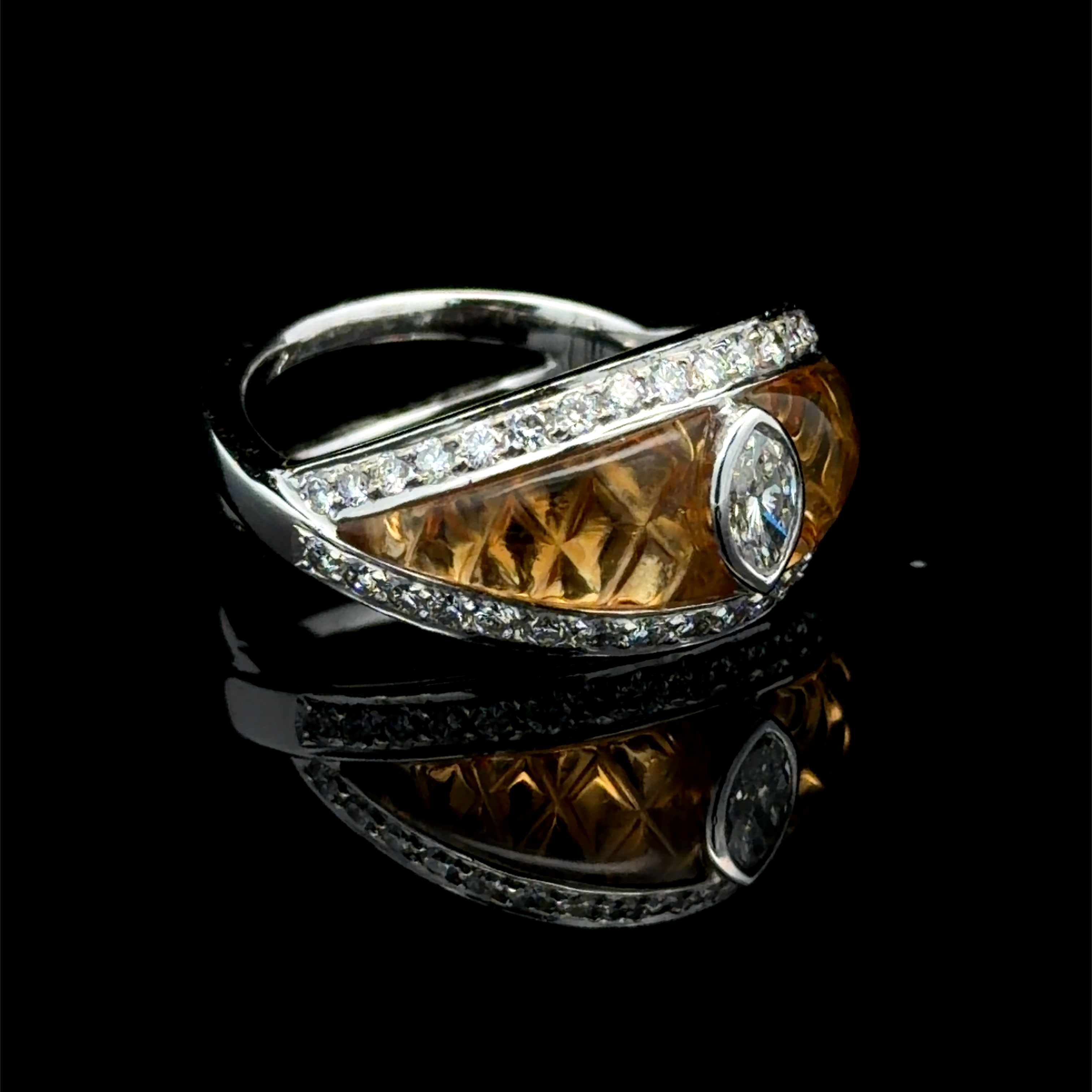 Natural Diamond Statement Ring