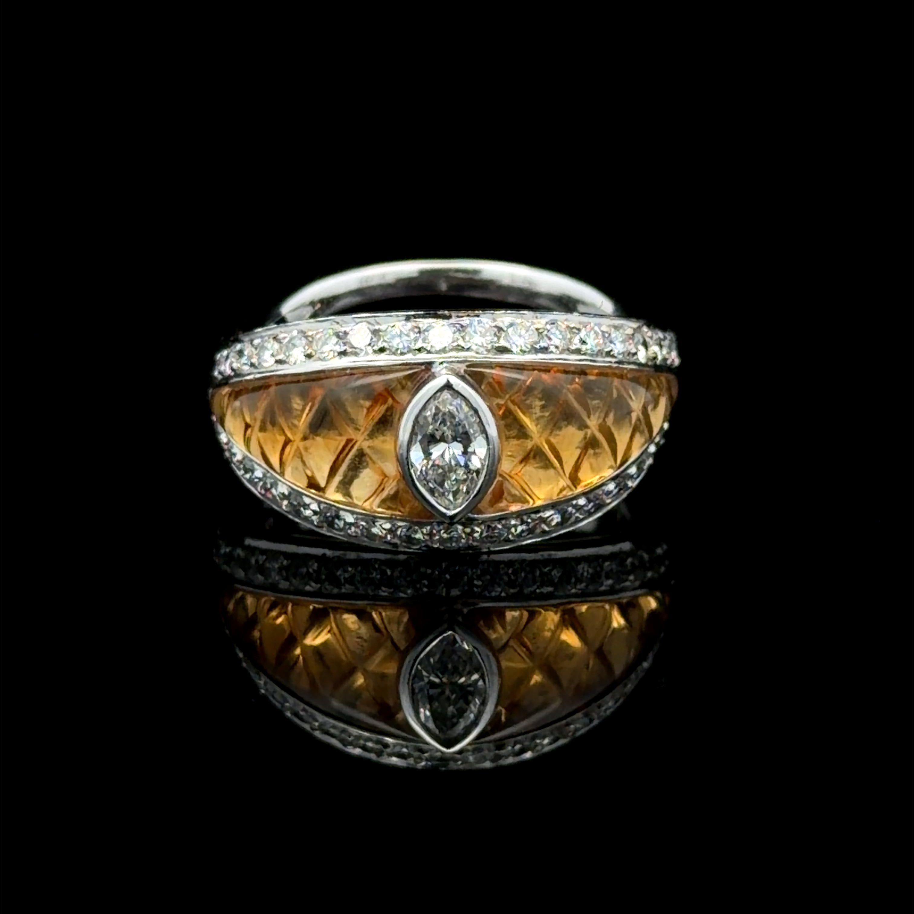 Natural Diamond Statement Ring