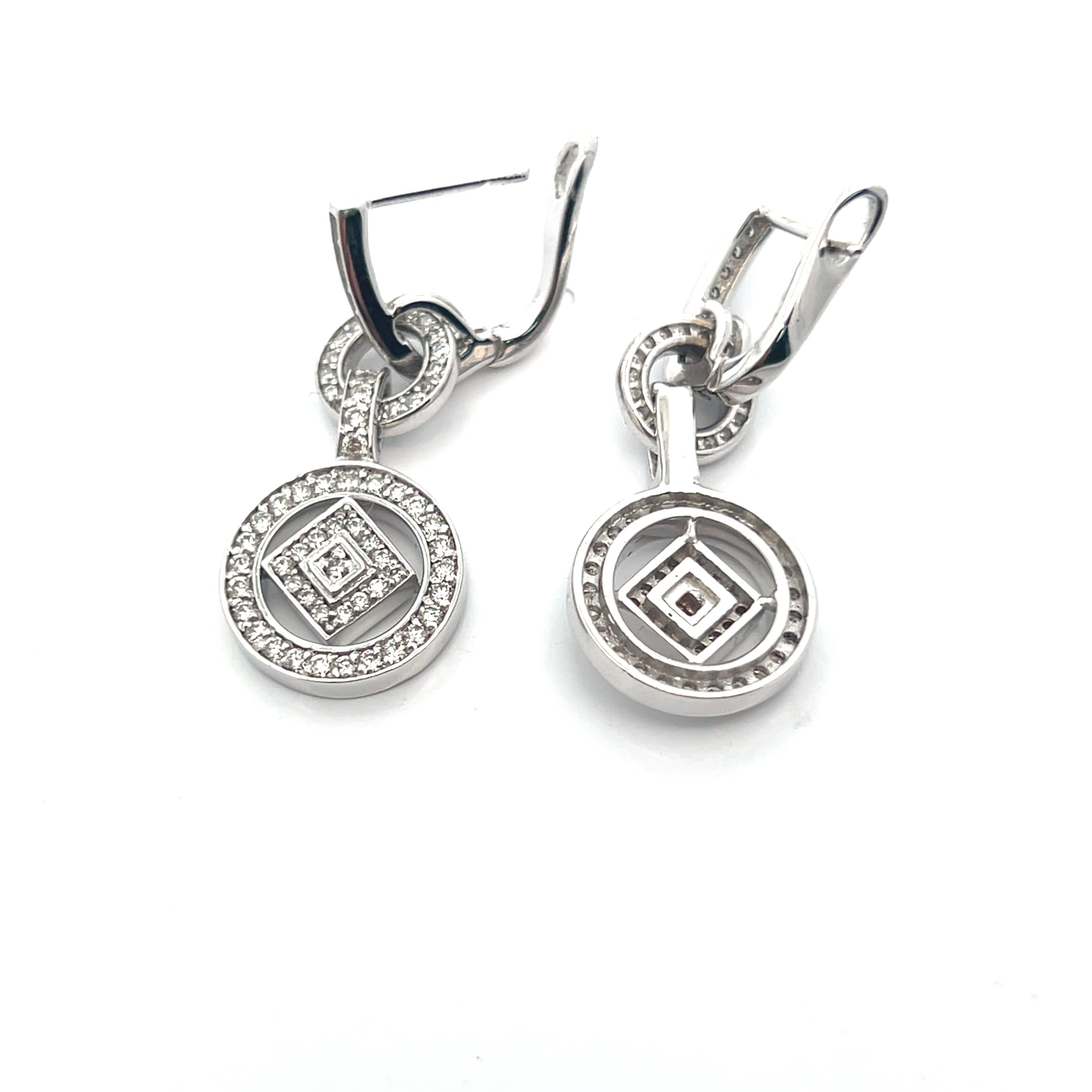 Natural Diamond Dangle Earrings