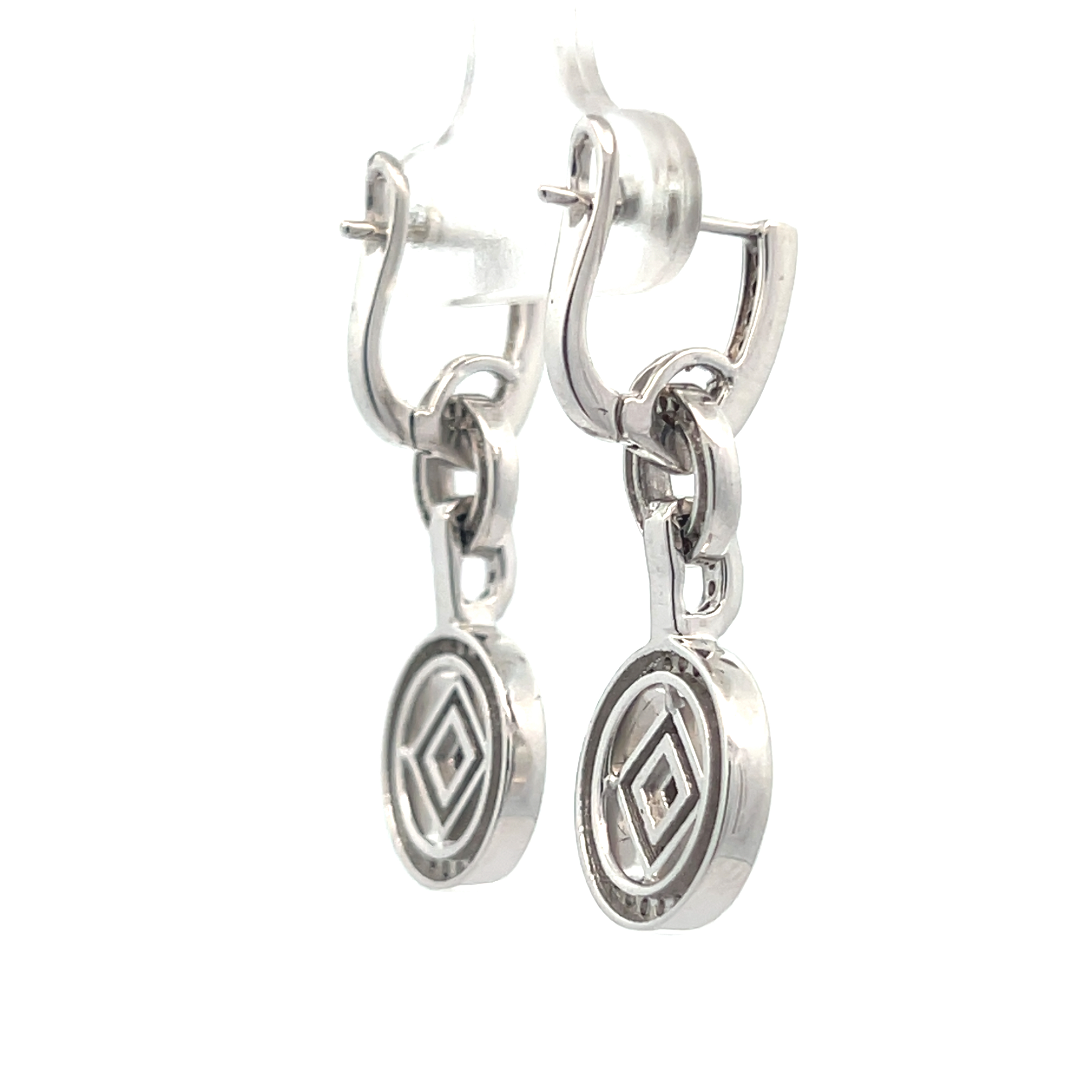 Natural Diamond Dangle Earrings