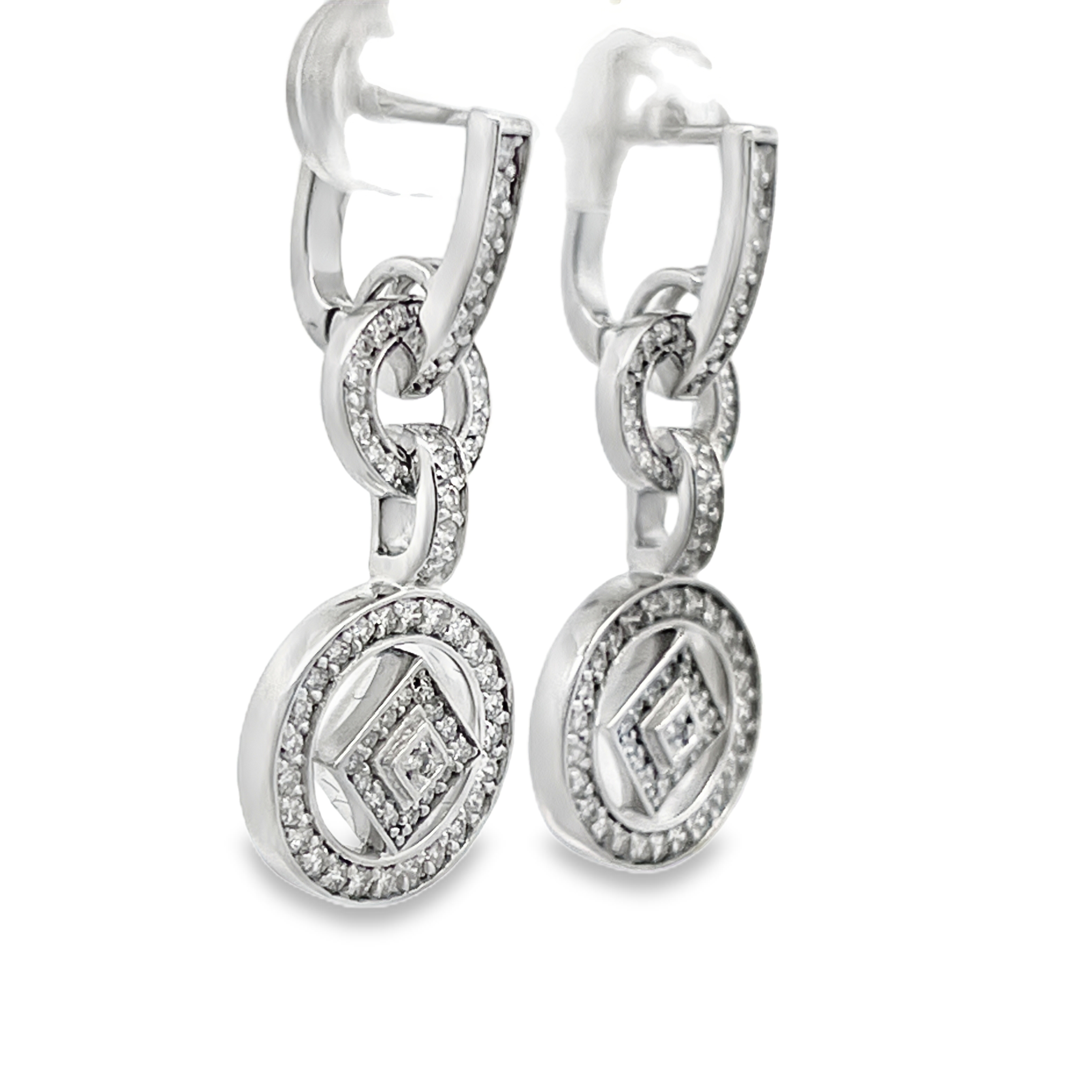 Natural Diamond Dangle Earrings