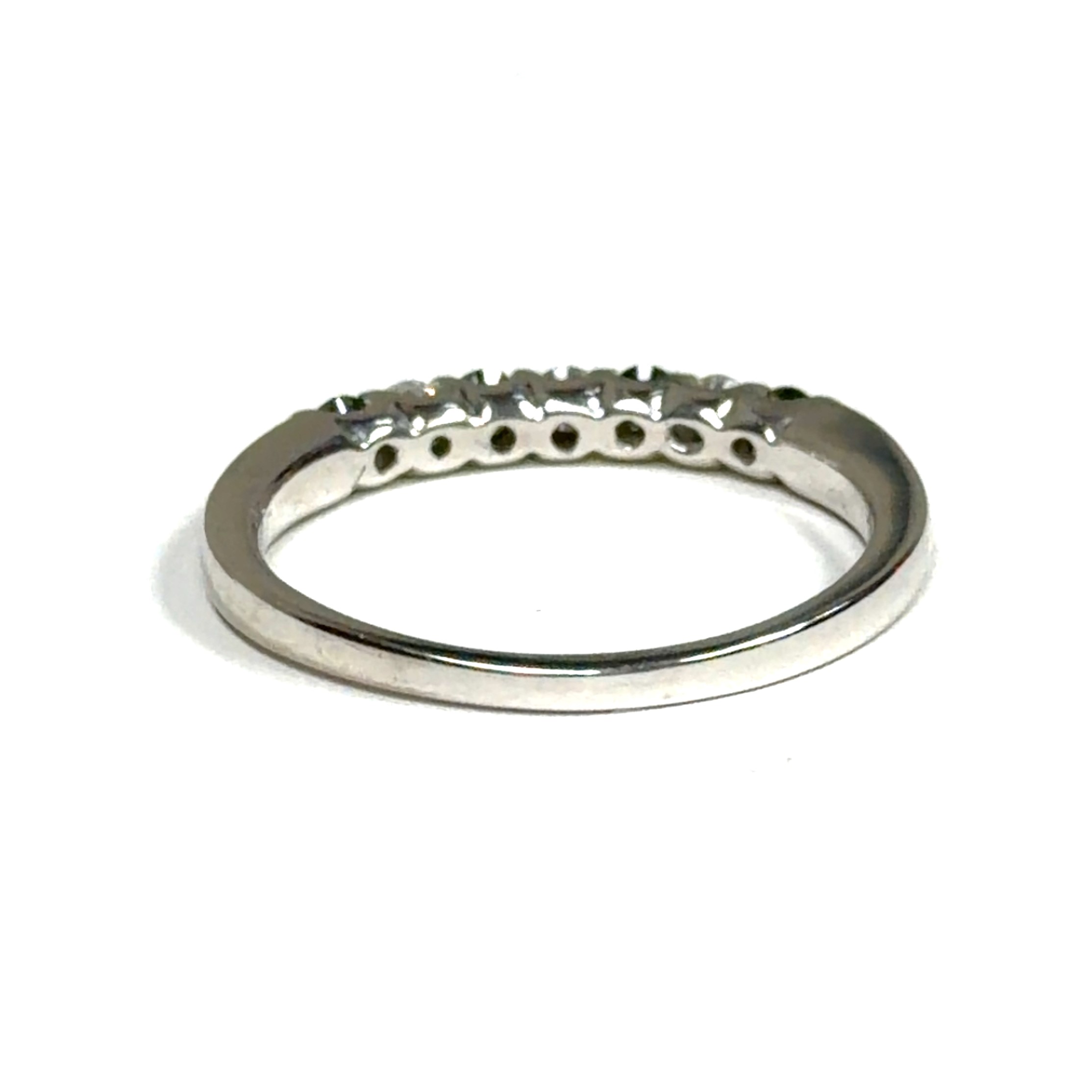 Natural Green & White Diamond Band Ring