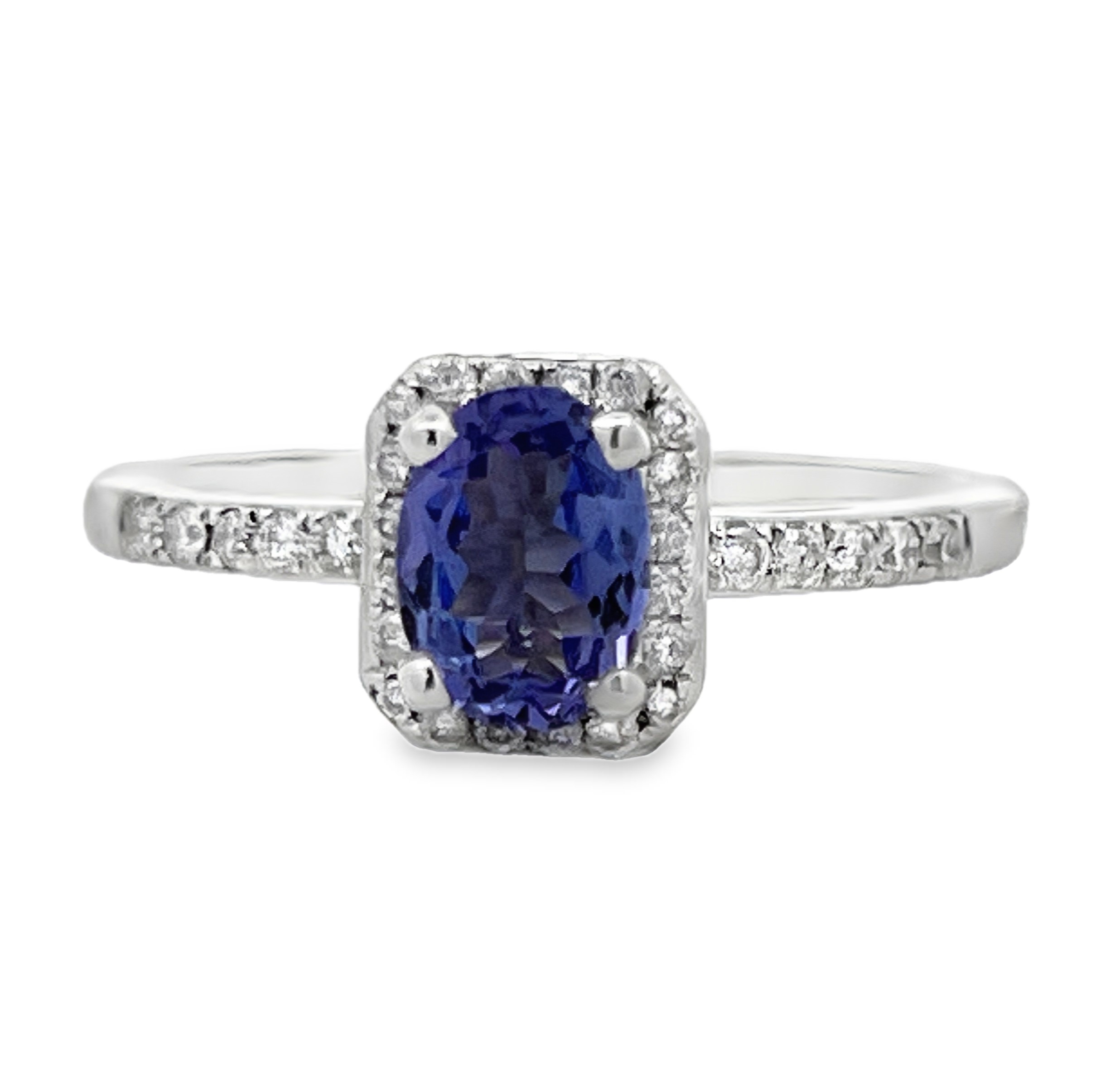 Natural Tanzanite & Diamond Ring