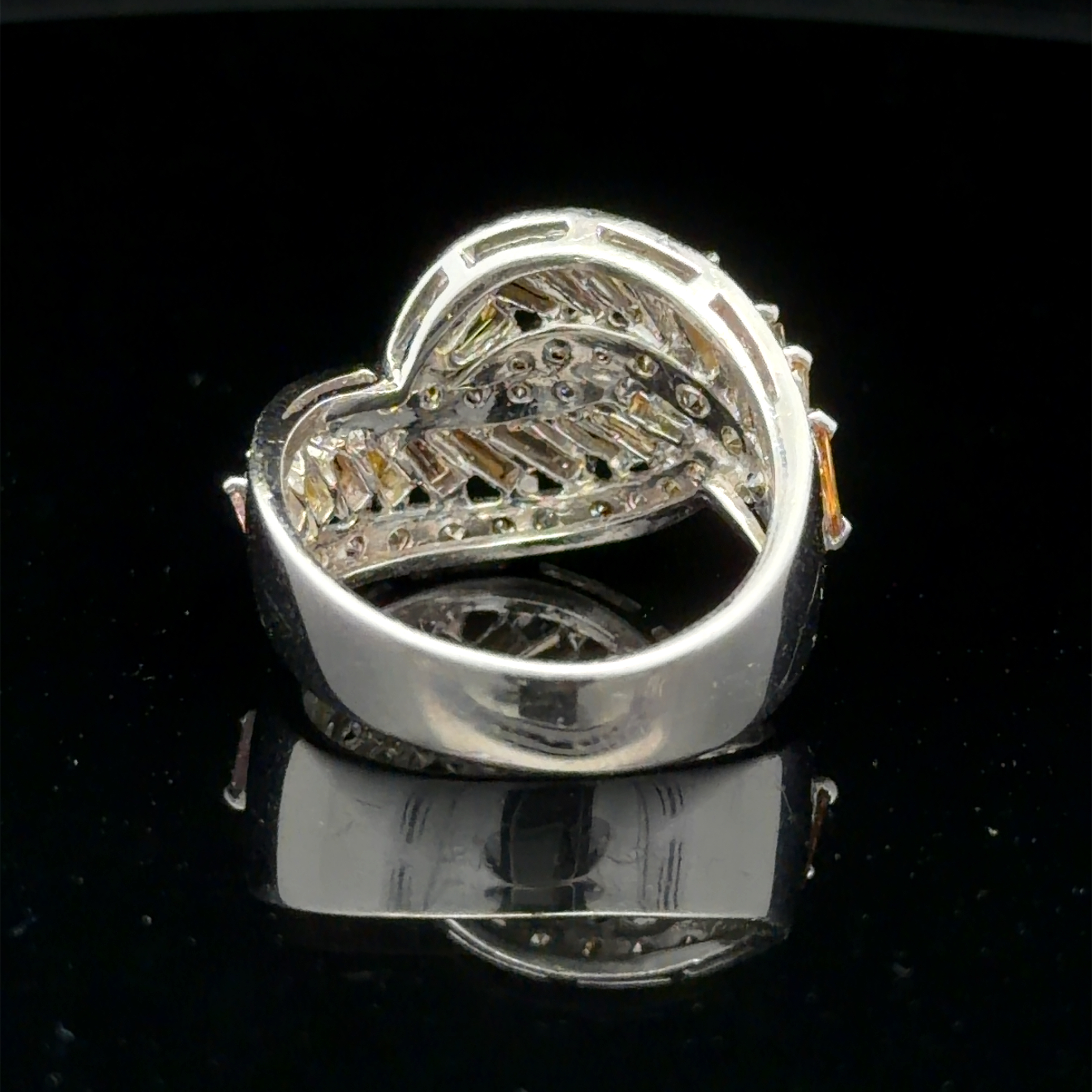 Fancy Multi-Color Natural Diamond Bypass Ring