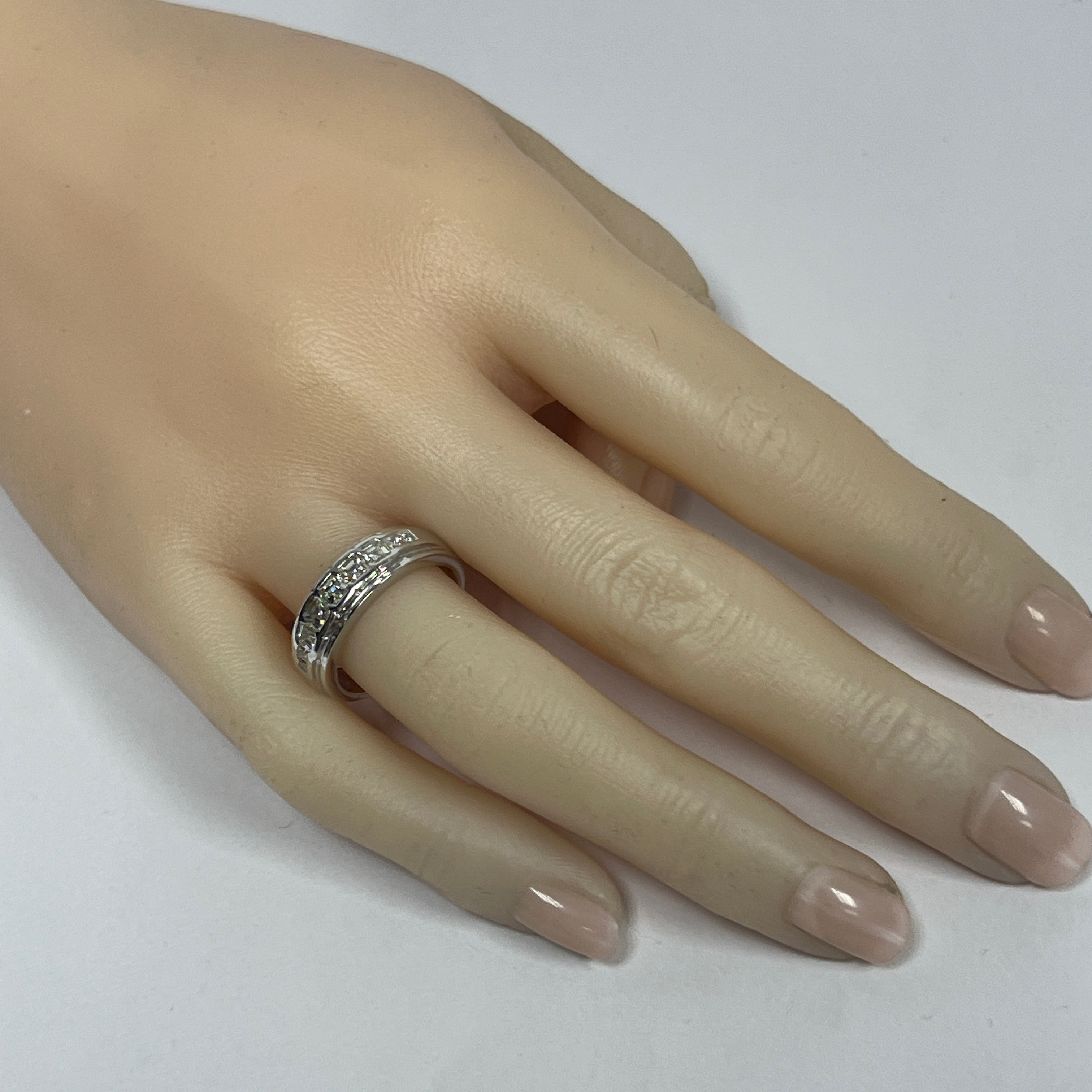 Natural Diamond Channel-Set Wide Band Ring