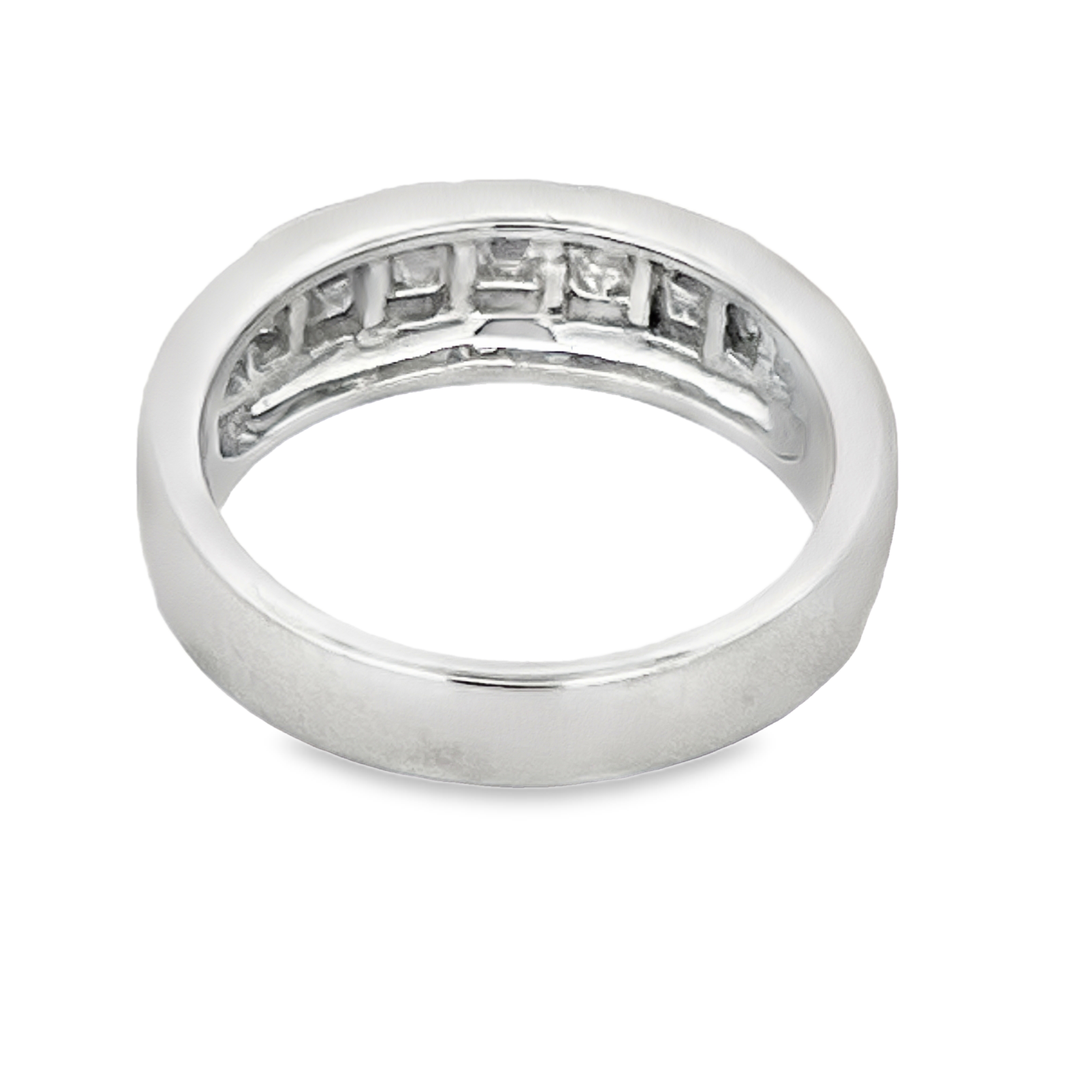 Natural Diamond Channel-Set Wide Band Ring