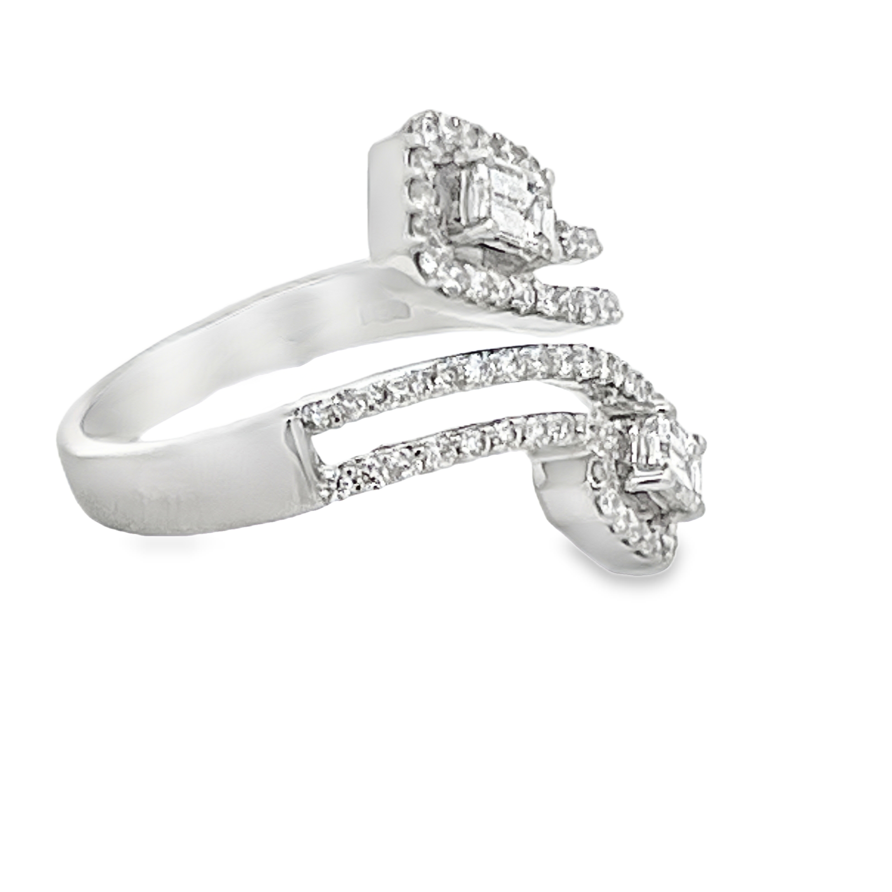 Natural Diamond Bypass Ring