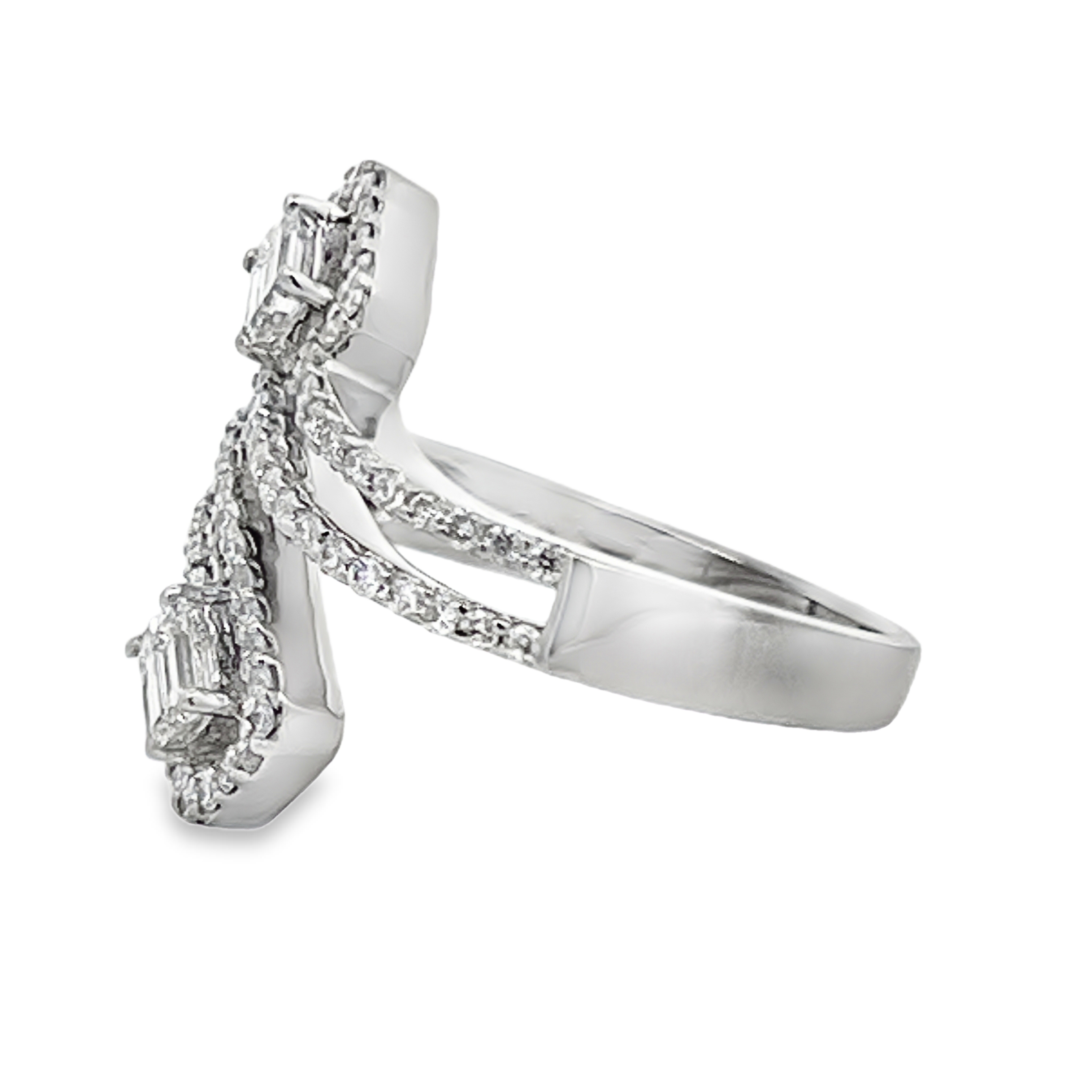 Natural Diamond Bypass Ring