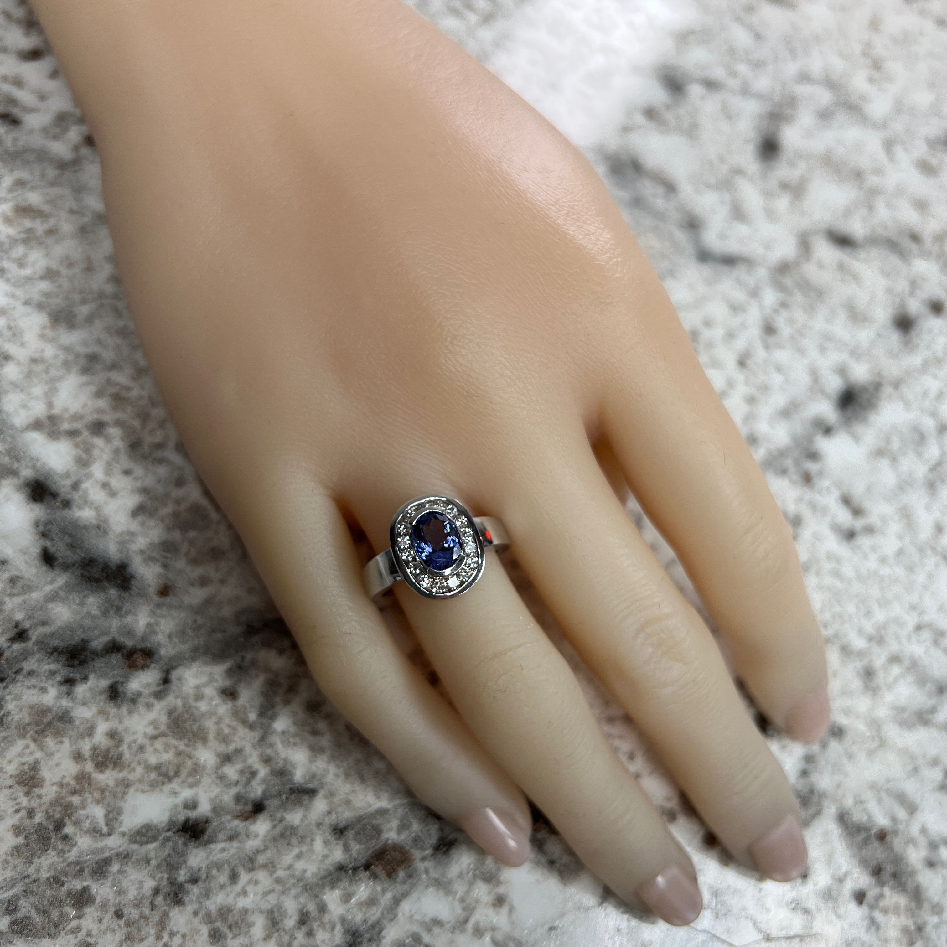 Natural Tanzanite & Diamond Ring