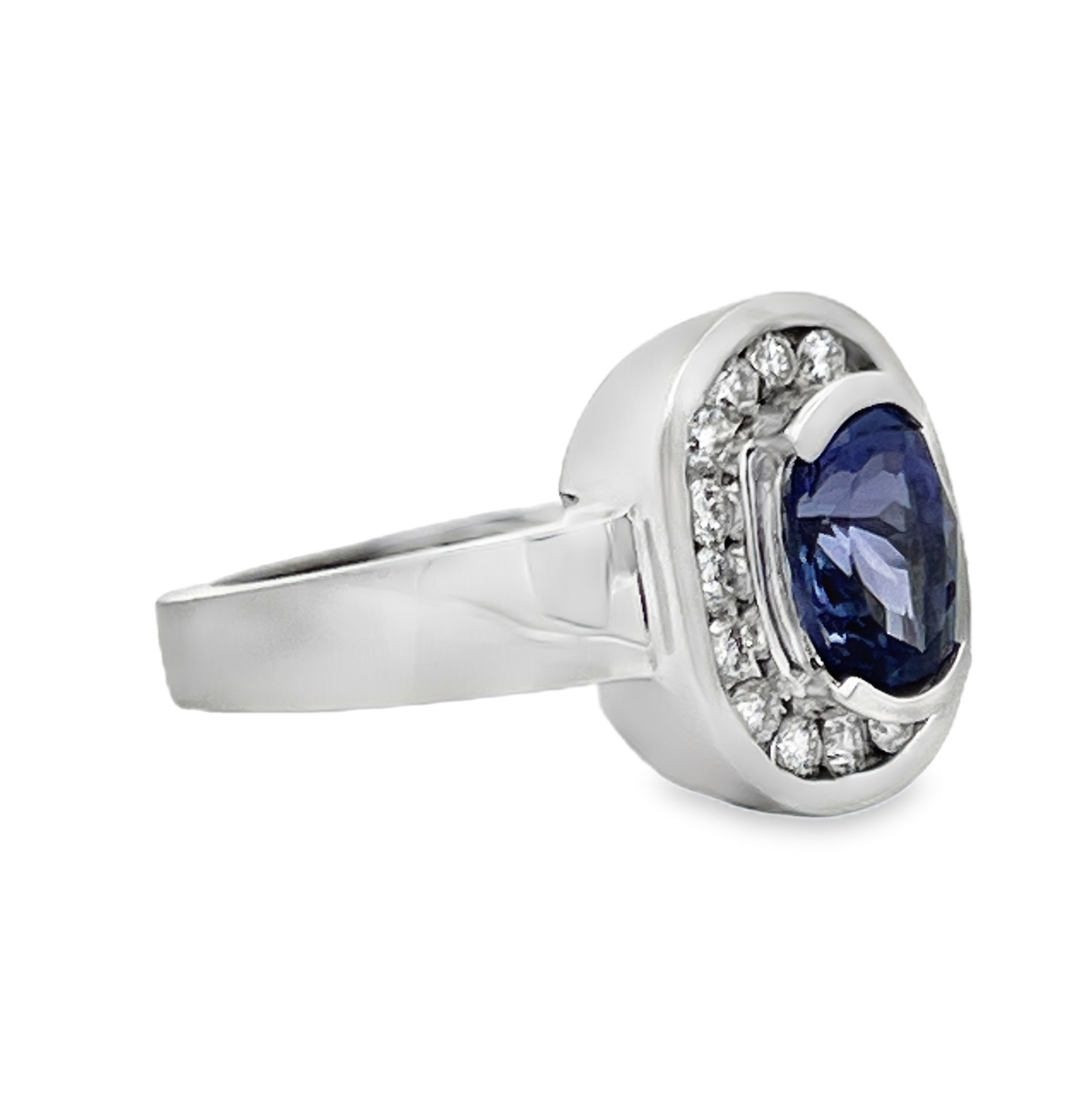 Natural Tanzanite & Diamond Ring