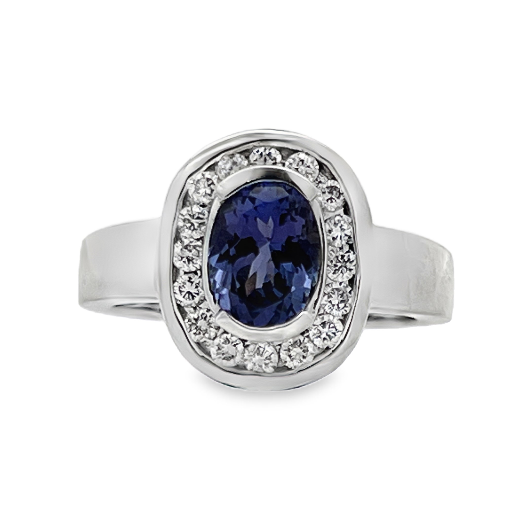 Natural Tanzanite & Diamond Ring