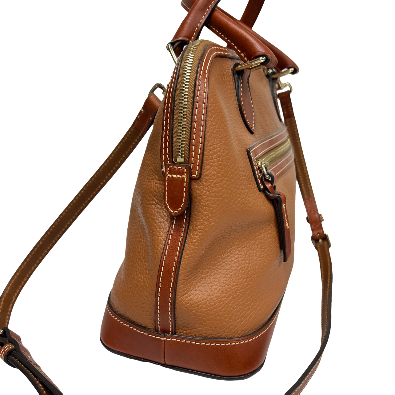 Dooney & Bourke Pebble Grain Zip Zip Satchel Bag