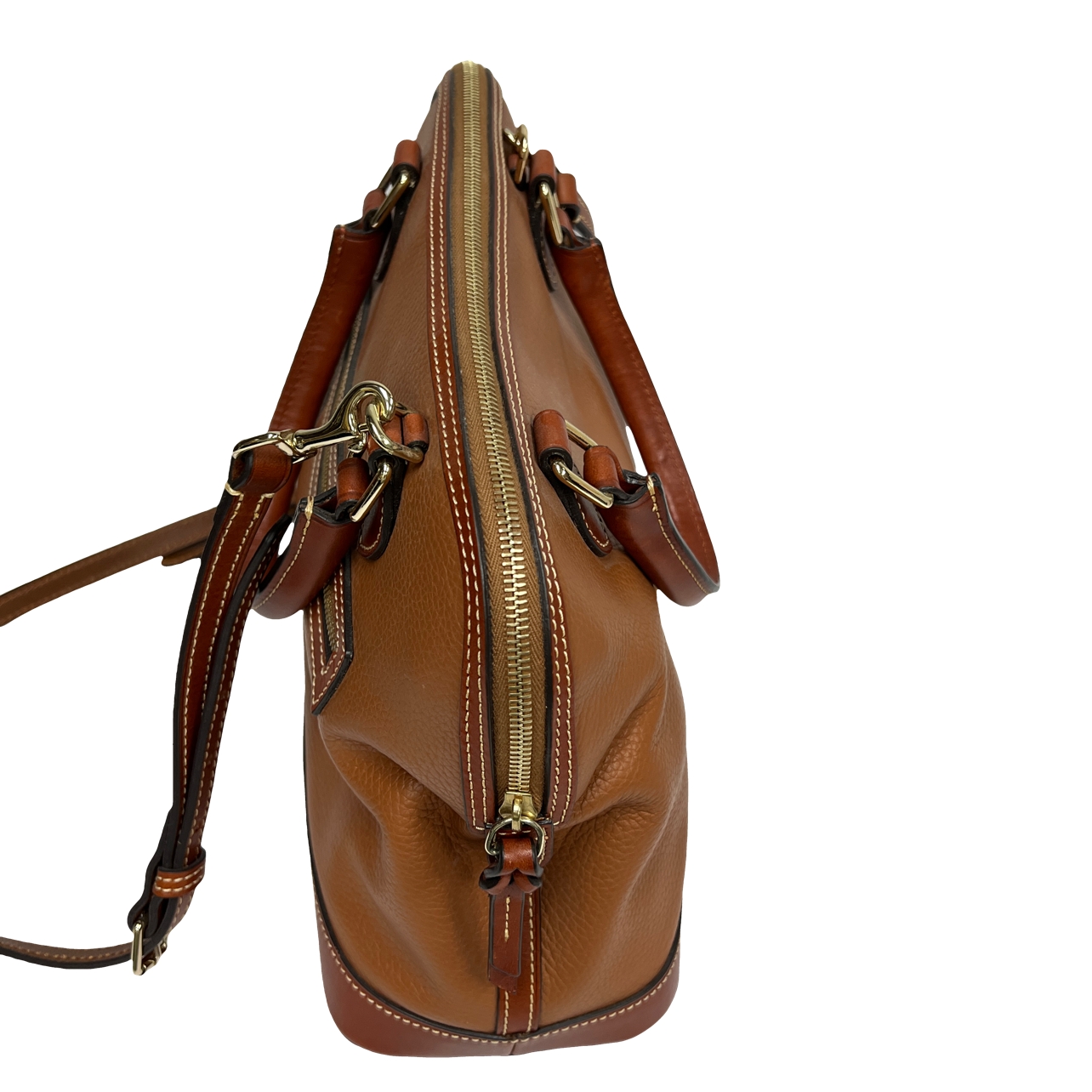Dooney & Bourke Pebble Grain Zip Zip Satchel Bag