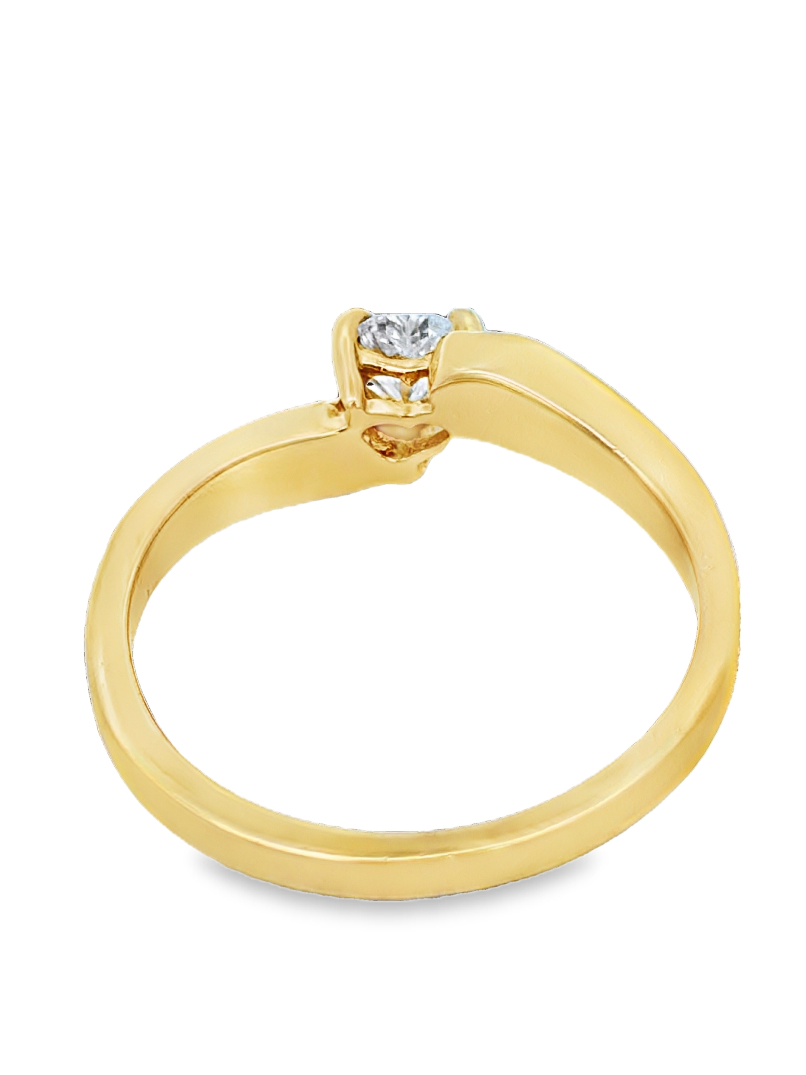 14K Heart Shaped Diamond Ring