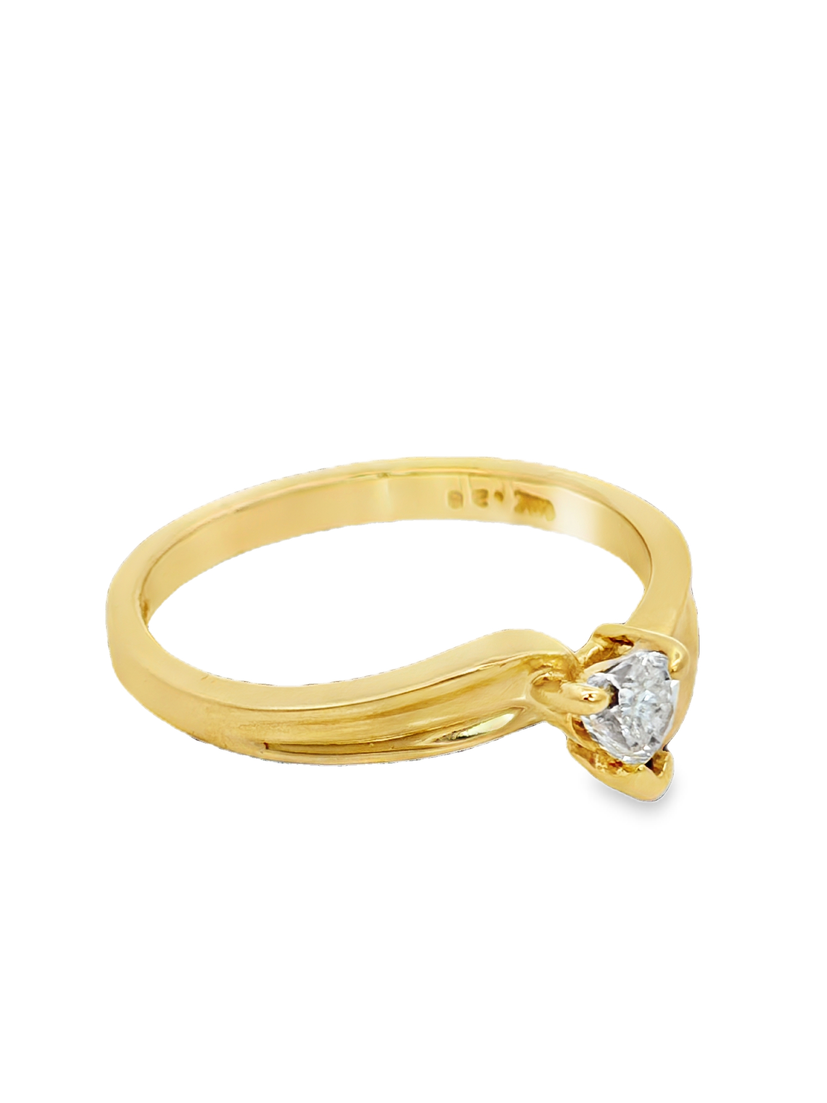 14K Heart Shaped Diamond Ring