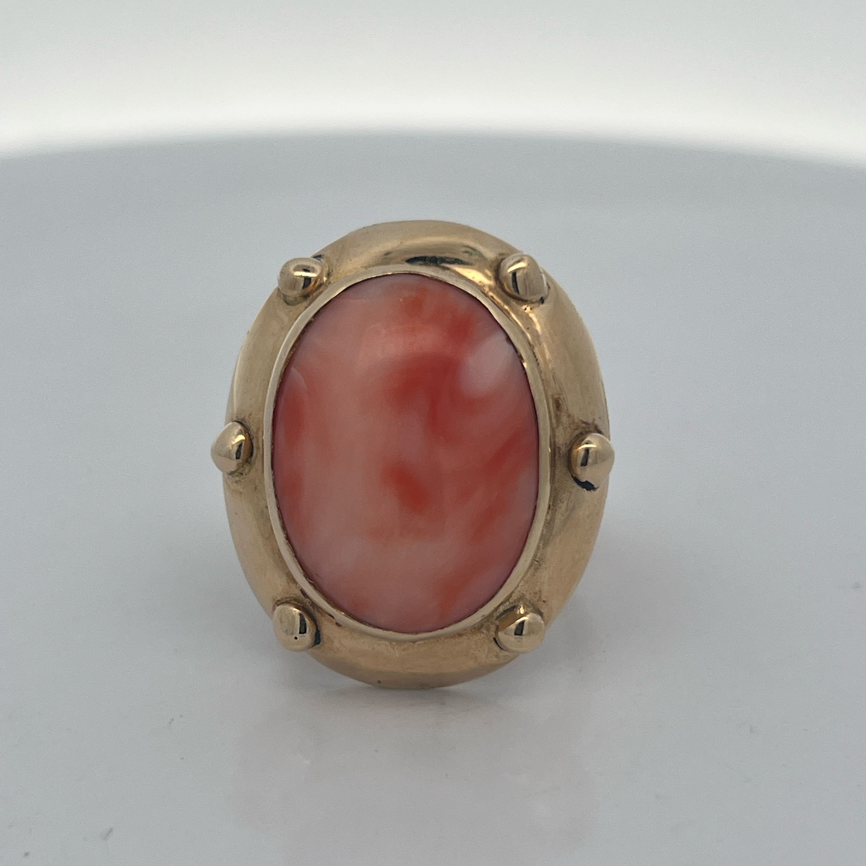 Large Angel Skin Coral Ring
