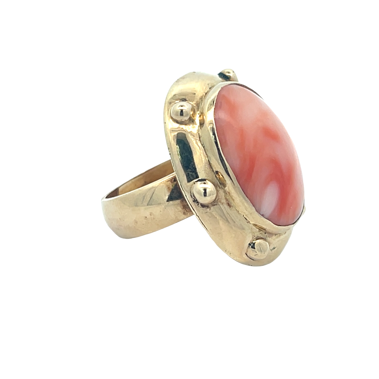 Large Angel Skin Coral Ring