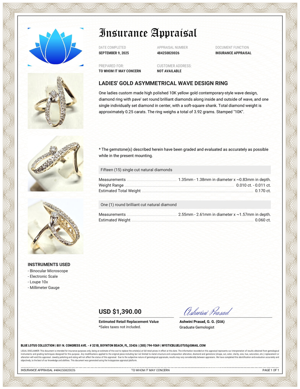 Diamond Wave Ring