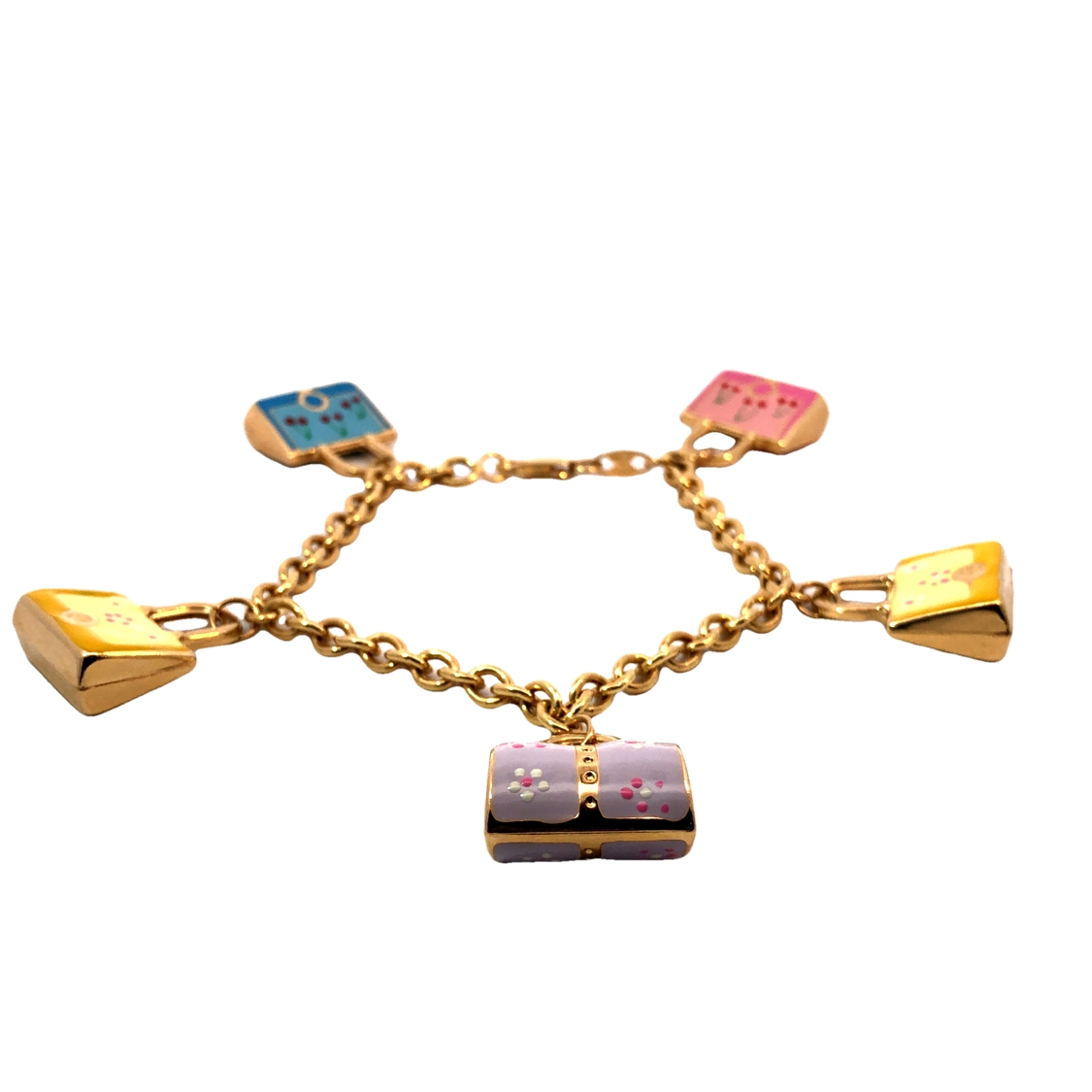 18K Enamel Charm Bracelet by Loto Prezioso