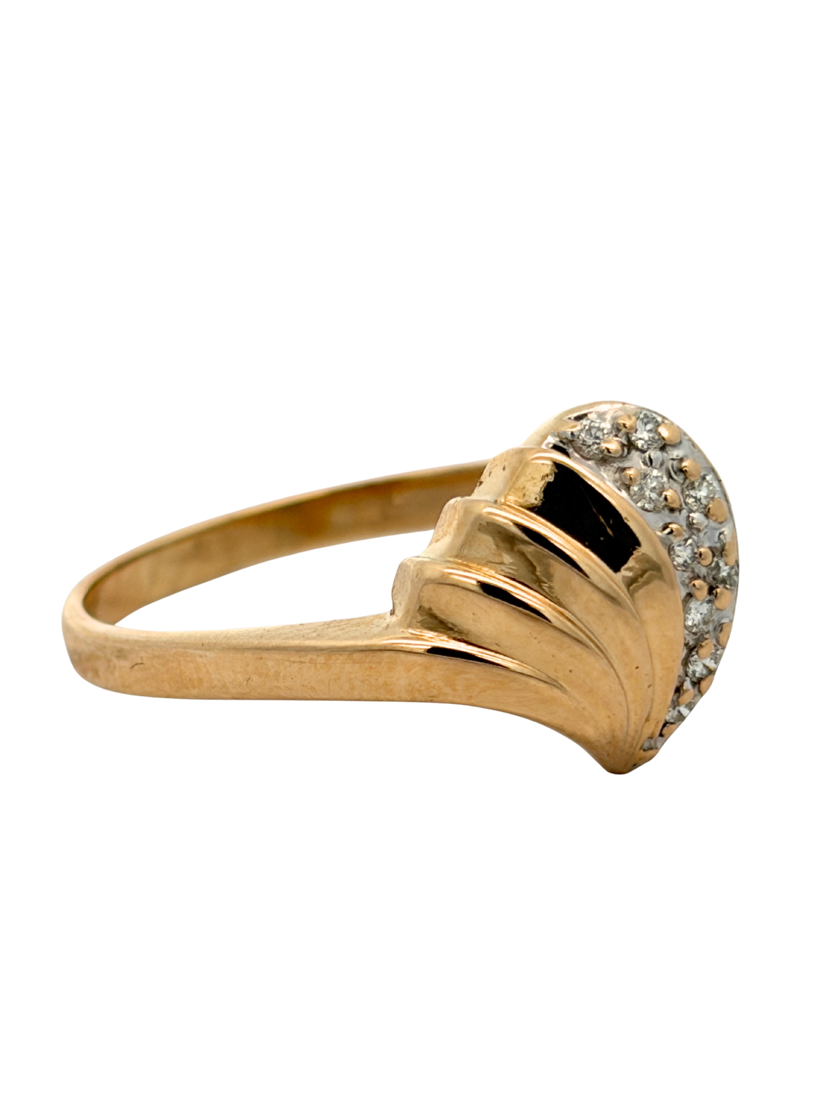 14K Two Tone Diamond Ring