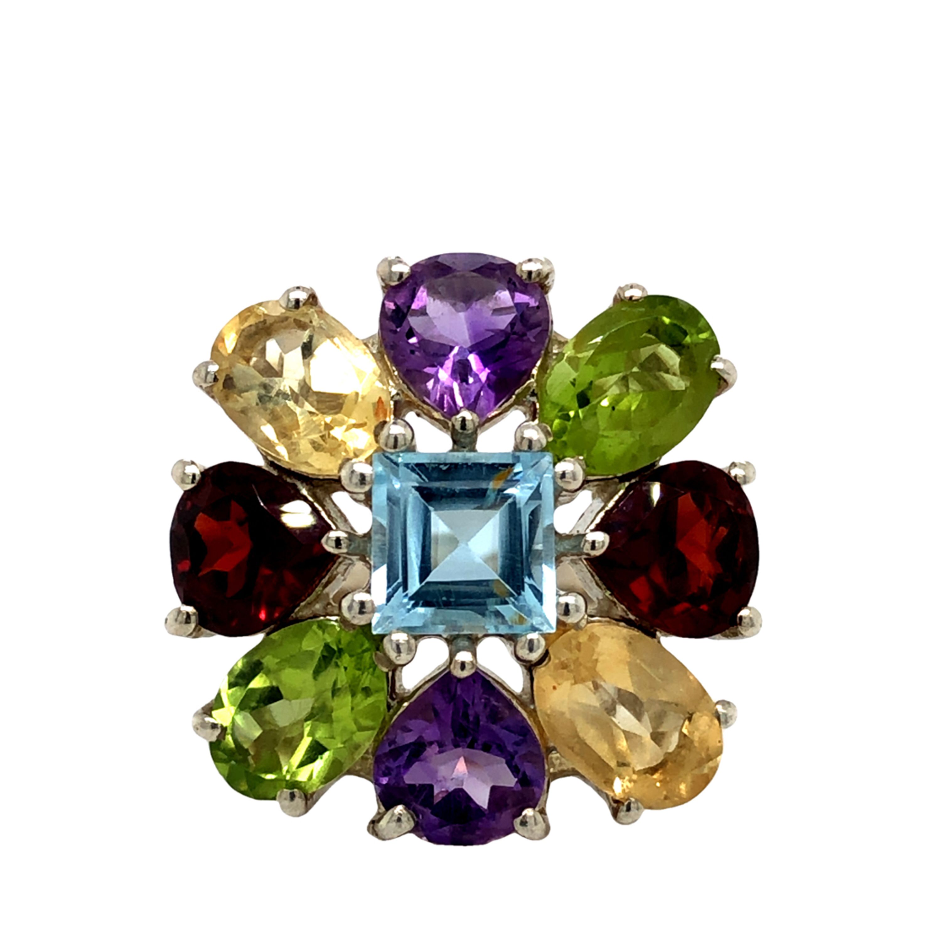 Multi Color Gemstone Rings and Pendant