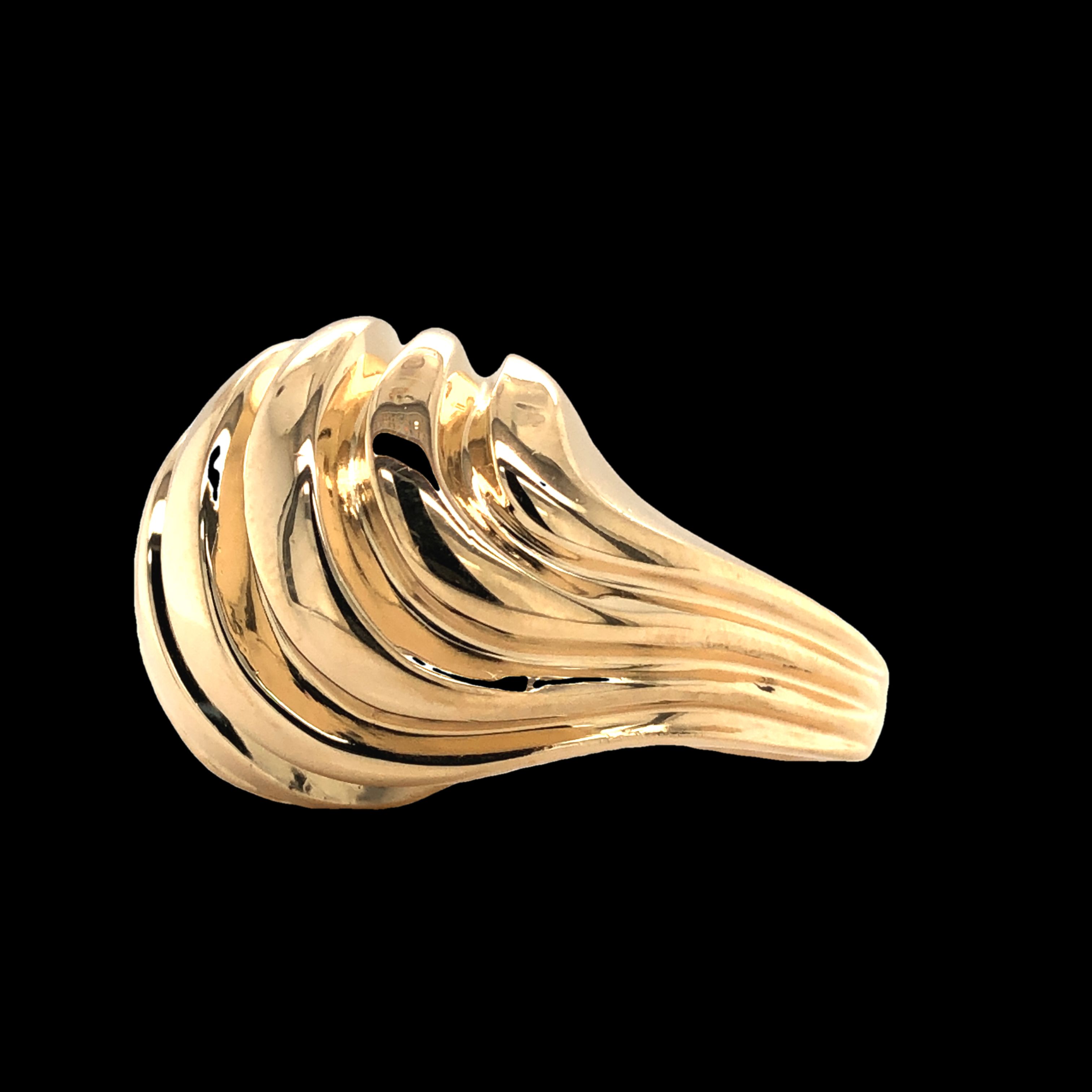 14K Yellow Gold Dome Ring
