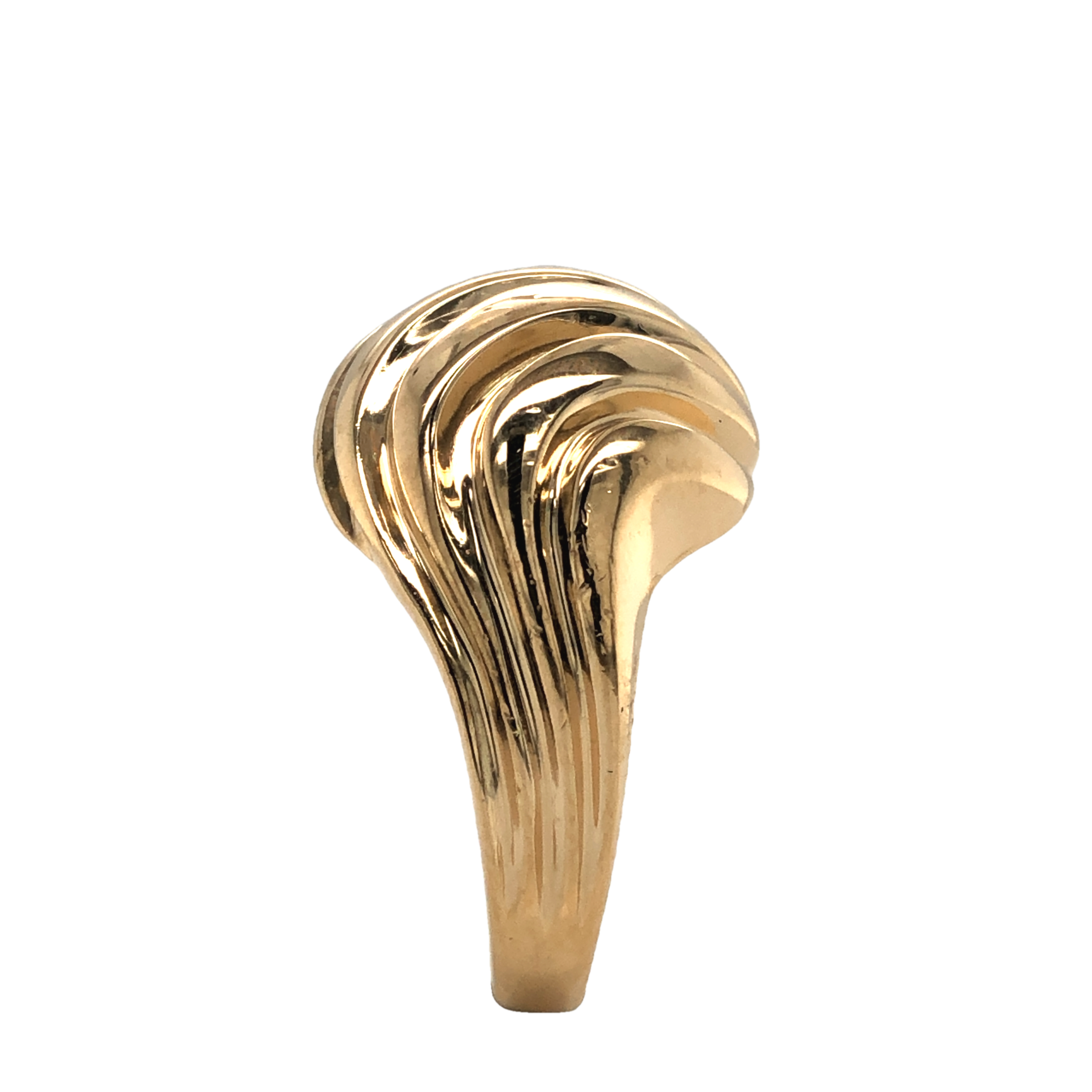14K Yellow Gold Dome Ring