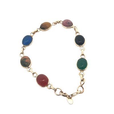 Egyptian Revival Scarab Bracelet. S/8.8-ELS Step back in time with this elegant and symbolic 