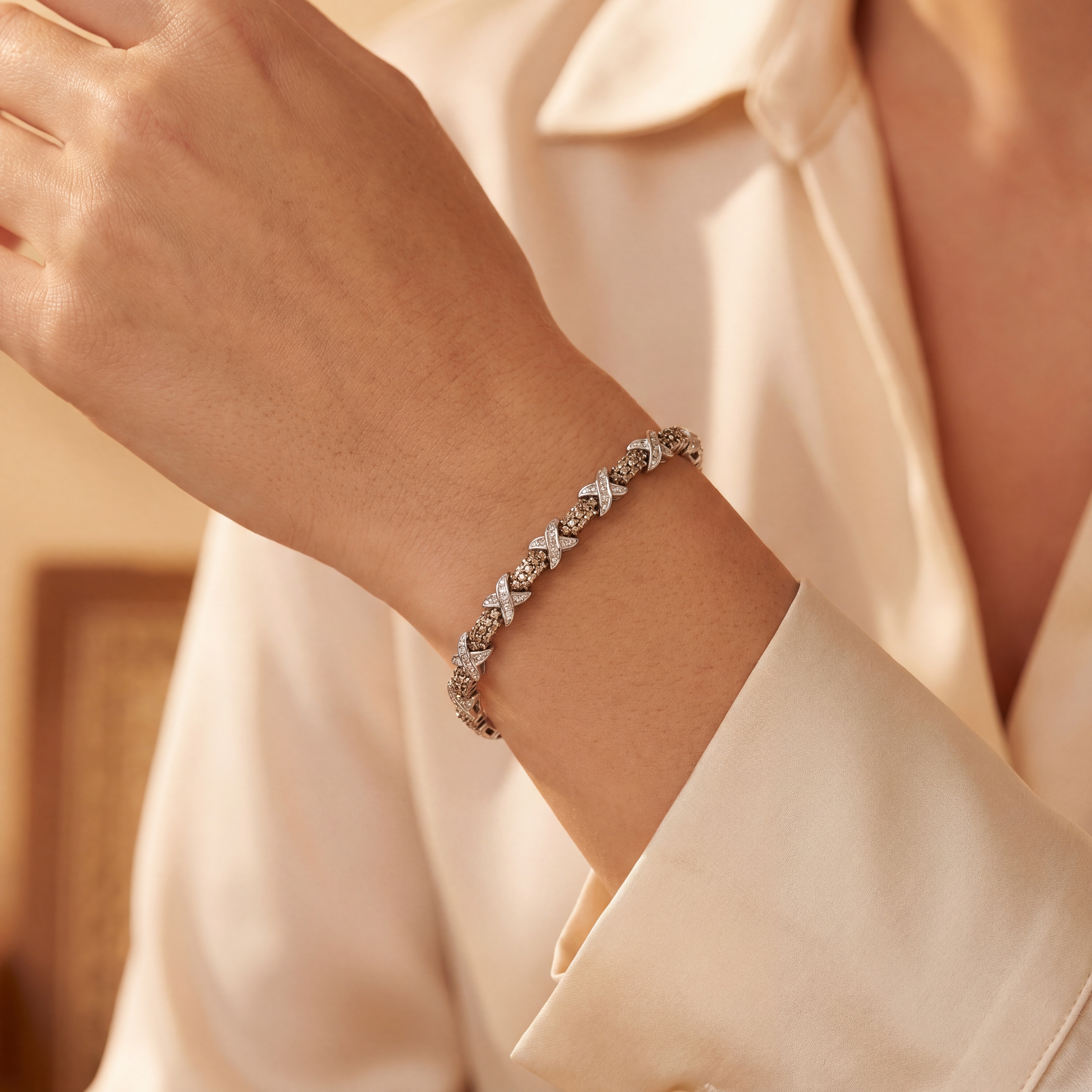 Hugs and Kisses Diamond Bracelet