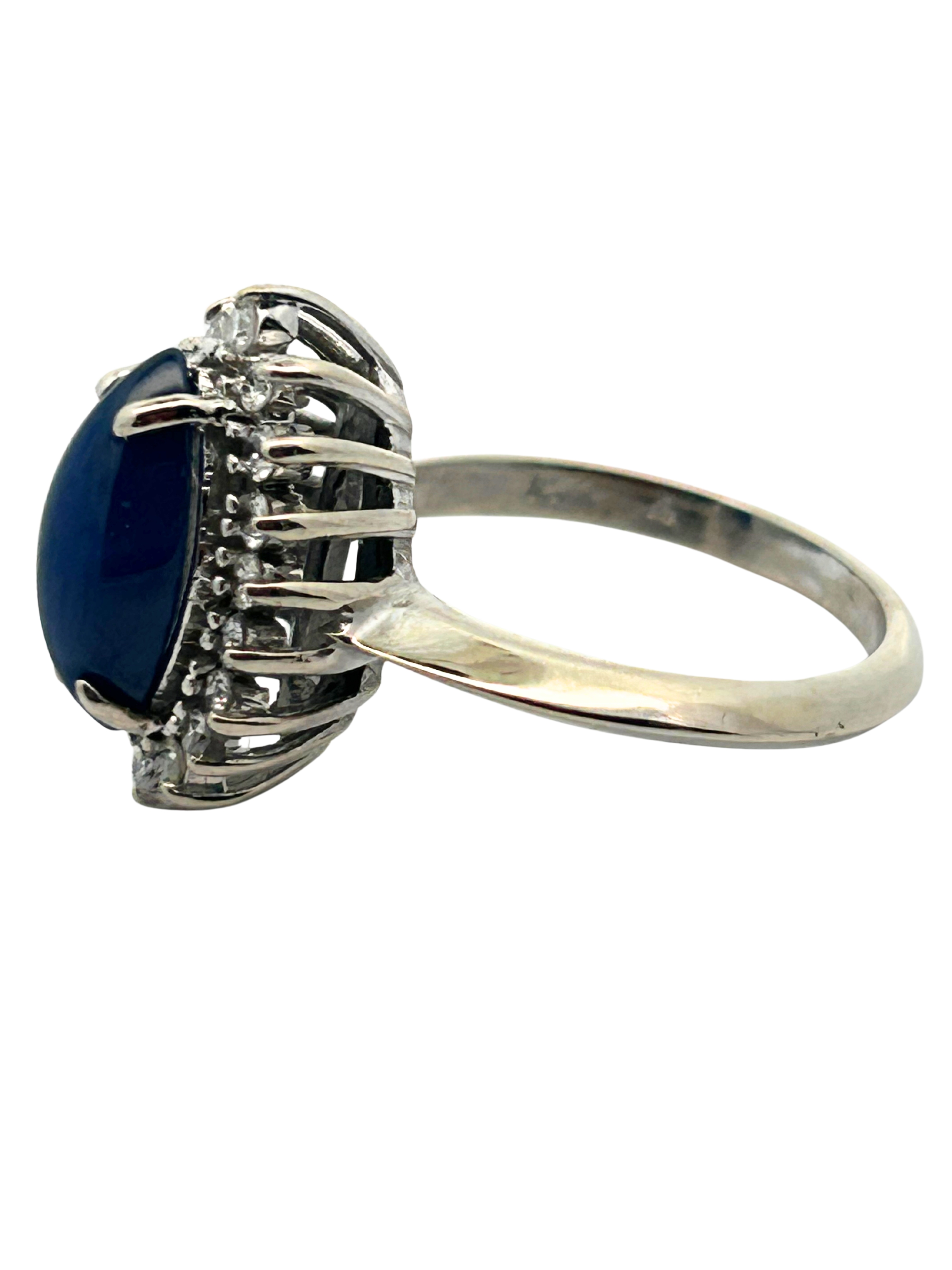 14K Star Sapphire & Diamond Ring