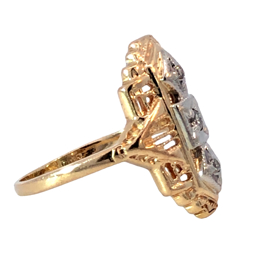14K 3-Stone Ring