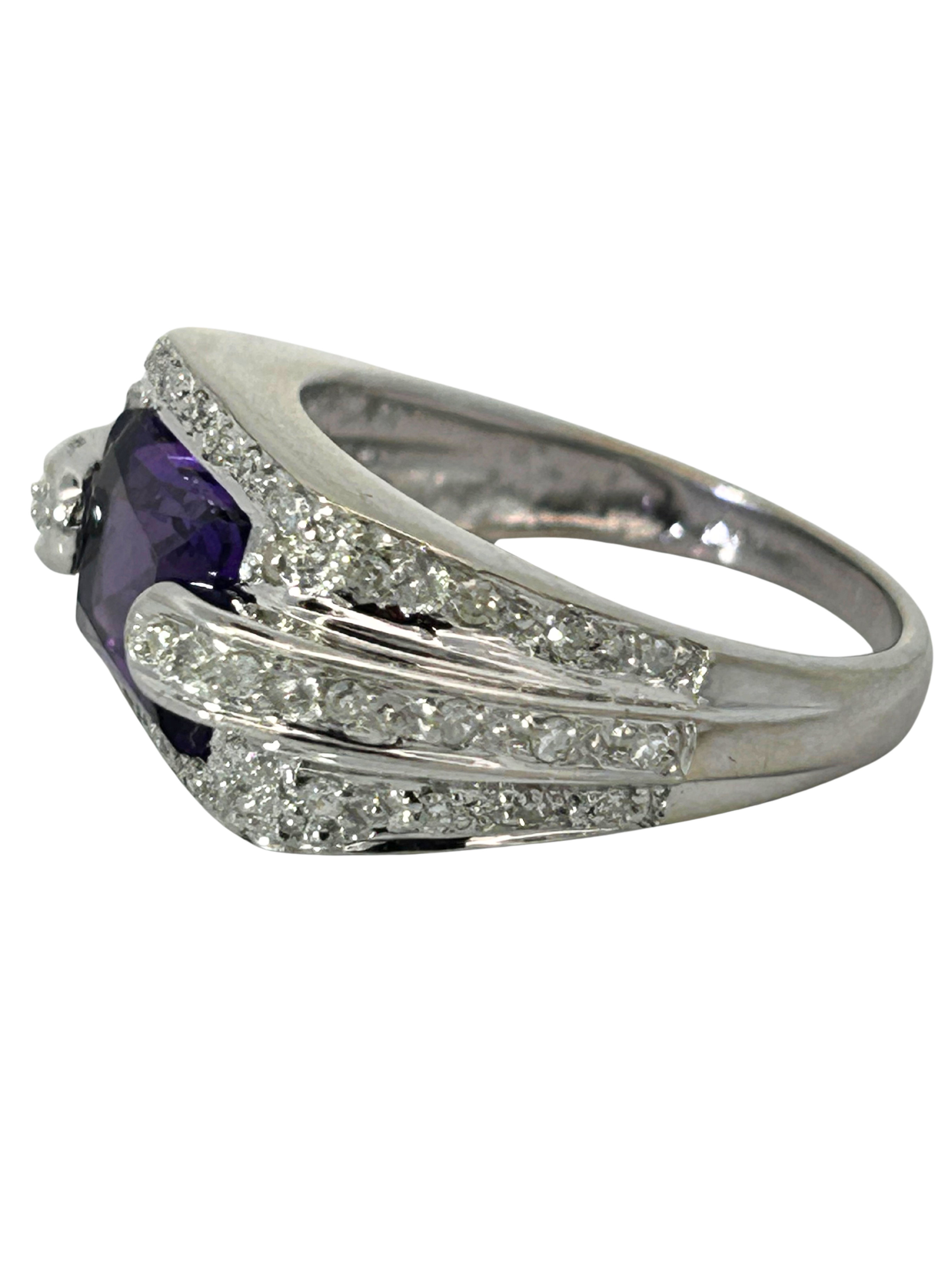 Amethyst & Diamond Ring