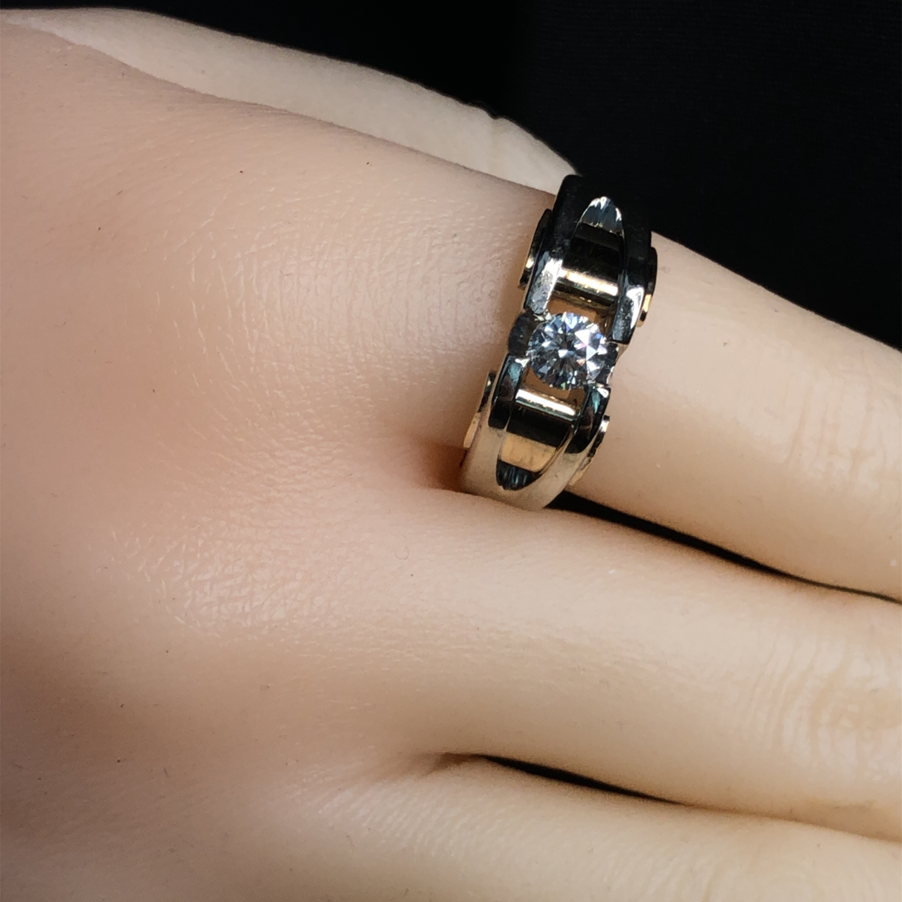 Two Tone Diamond Band Ring
