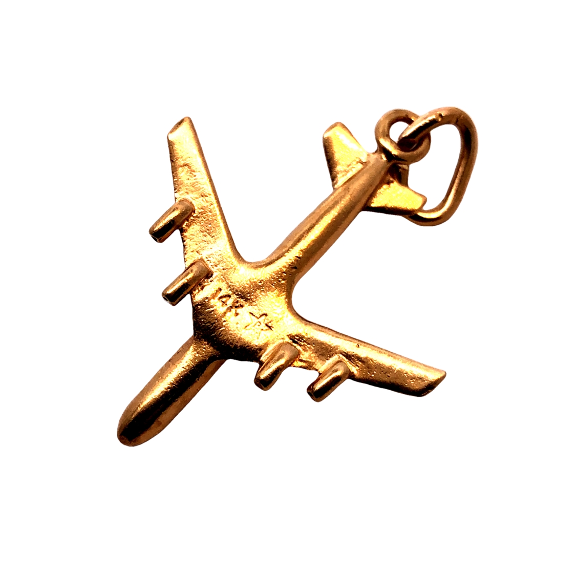 Vintage 14k Air Plane Charm Pendant