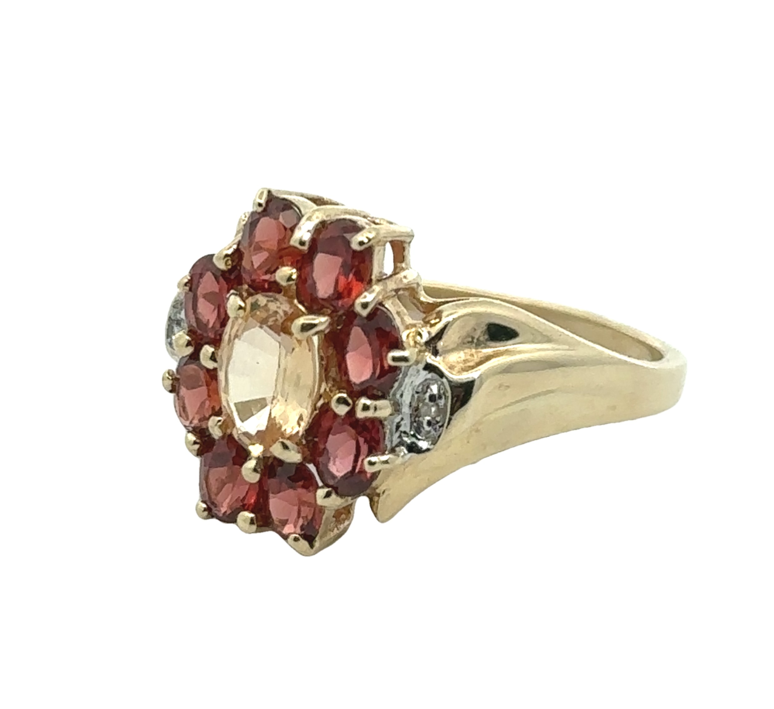 Multi Gemstone Cluster Ring
