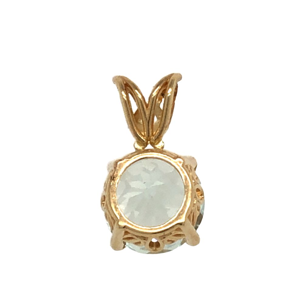 Aquamarine Solitaire Pendant