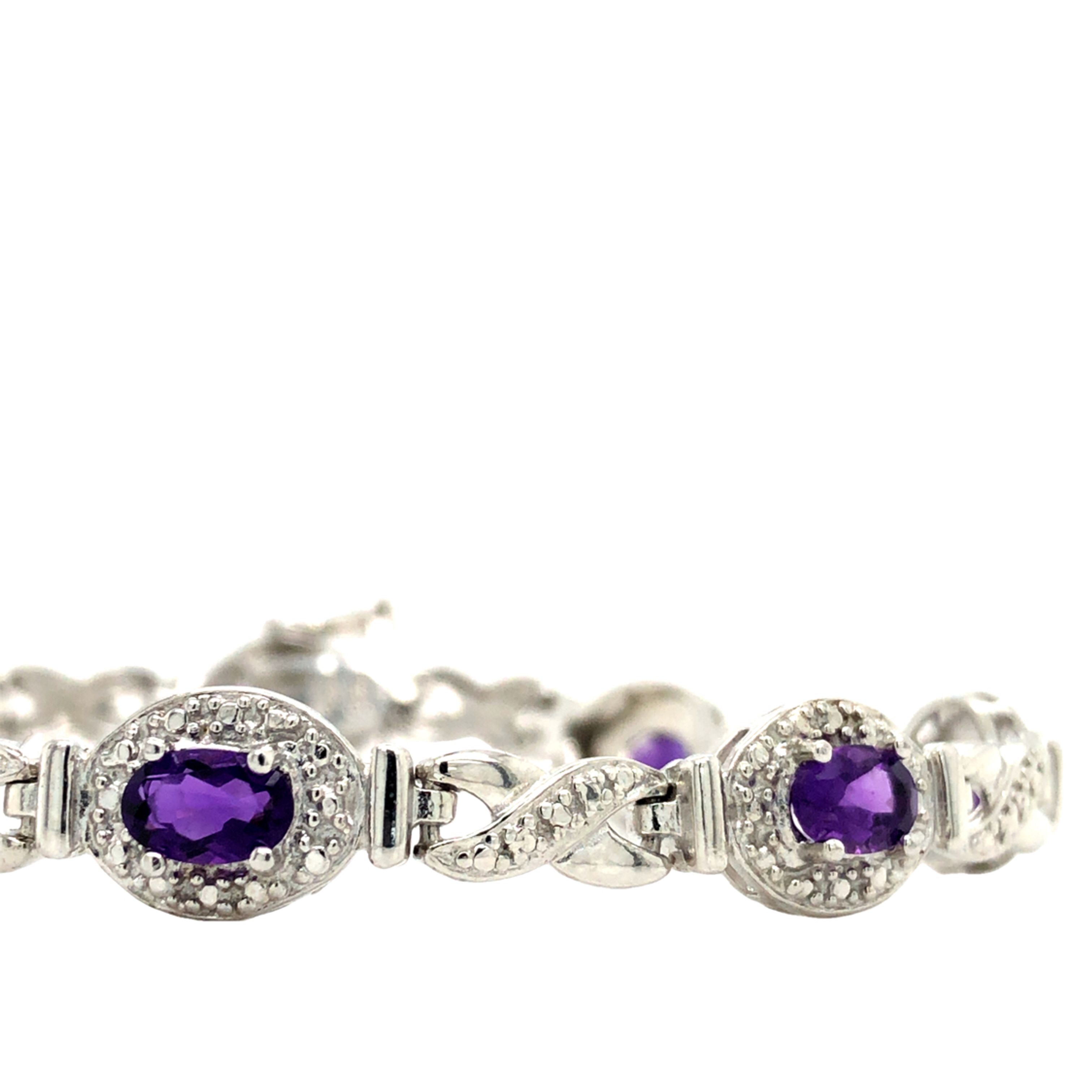 Purple Gemstone Bracelet