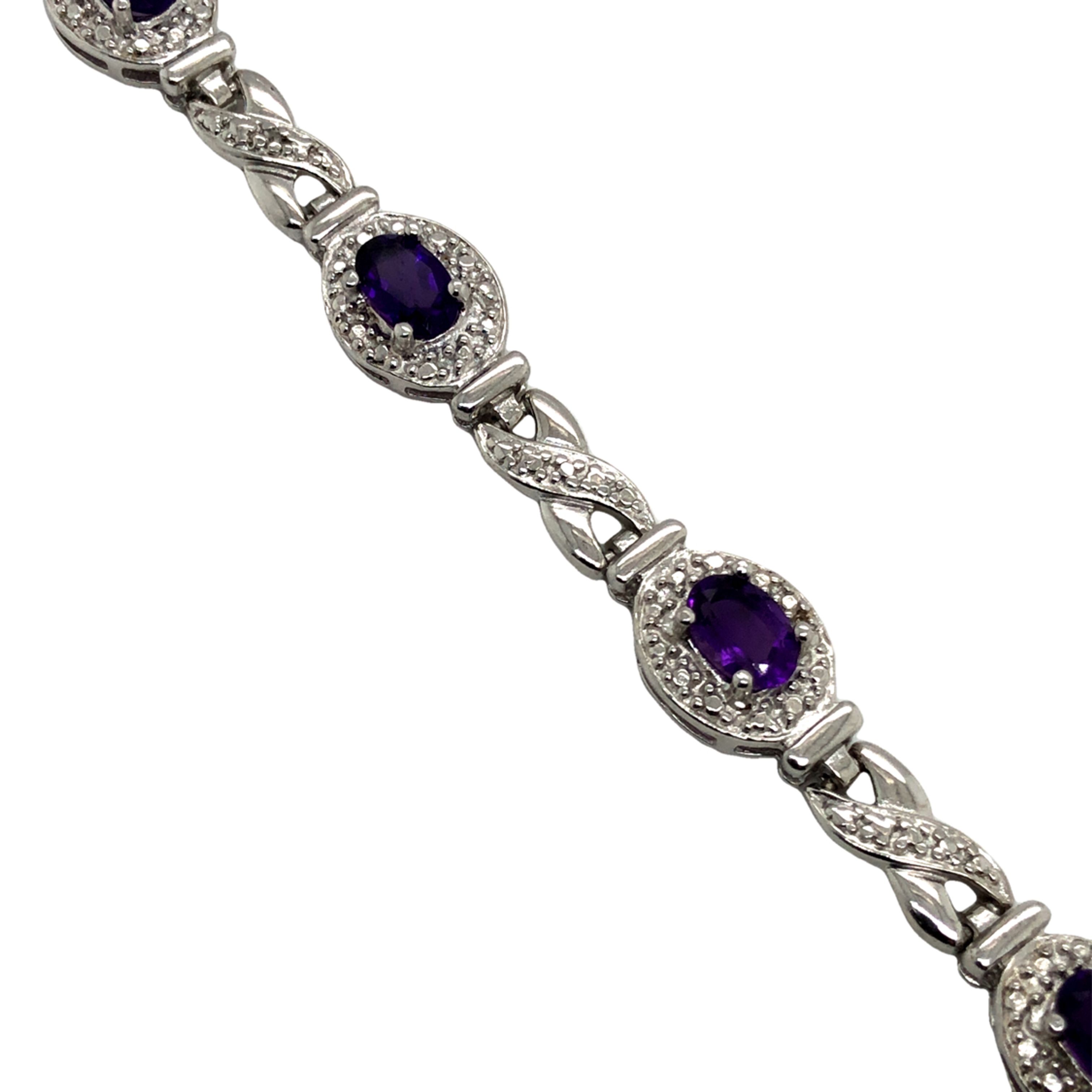 Purple Gemstone Bracelet