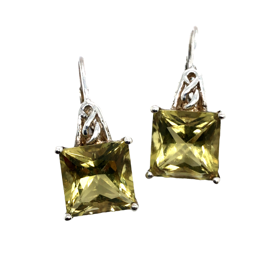 Yellowish-green Gemstone Earring and Ring Set