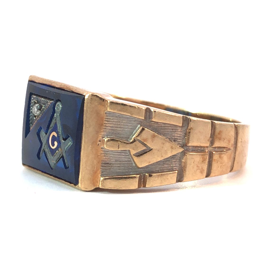 Masonic Ring Blue Stone