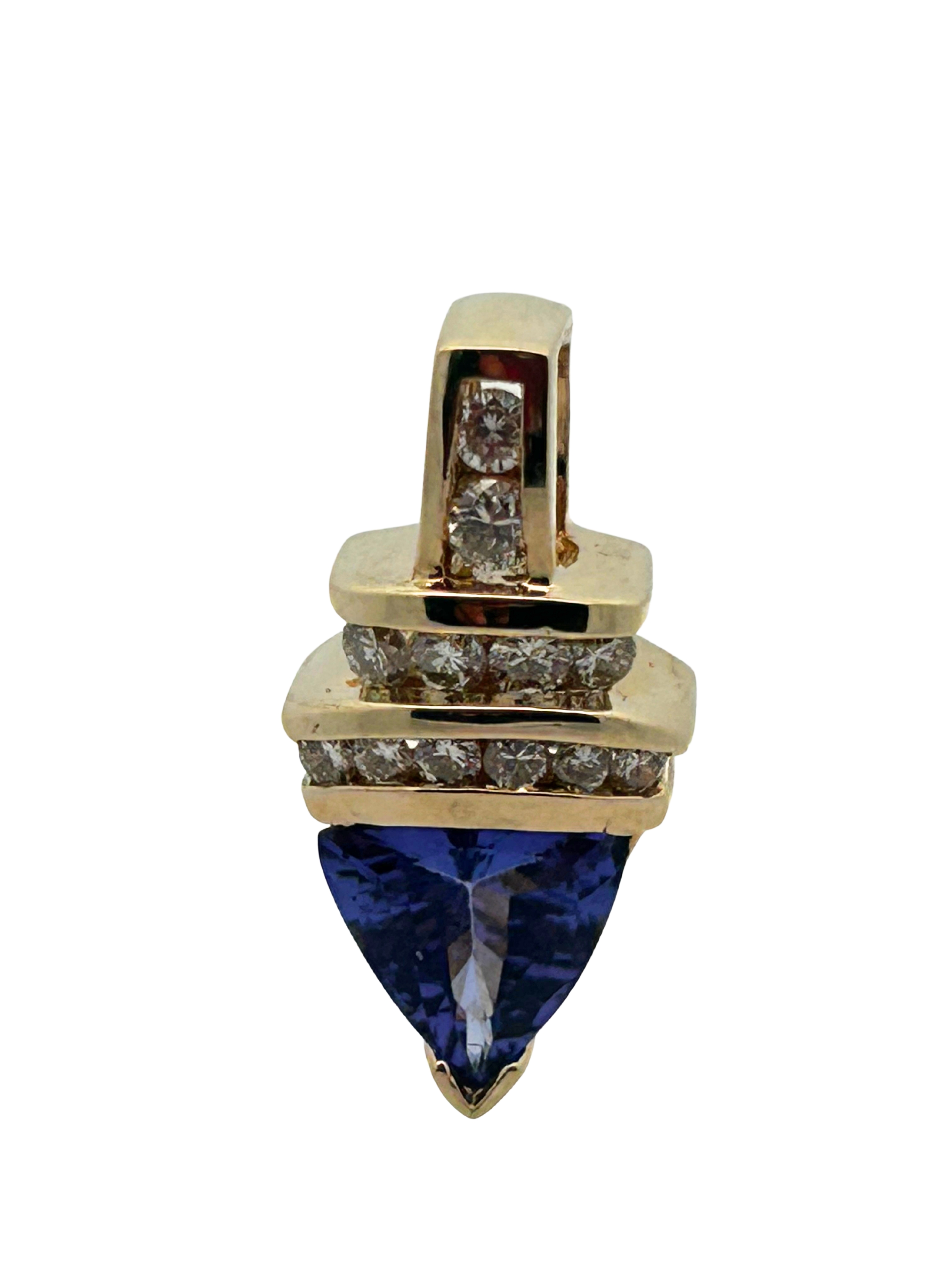 14K Tanzanite & Diamond Pendant