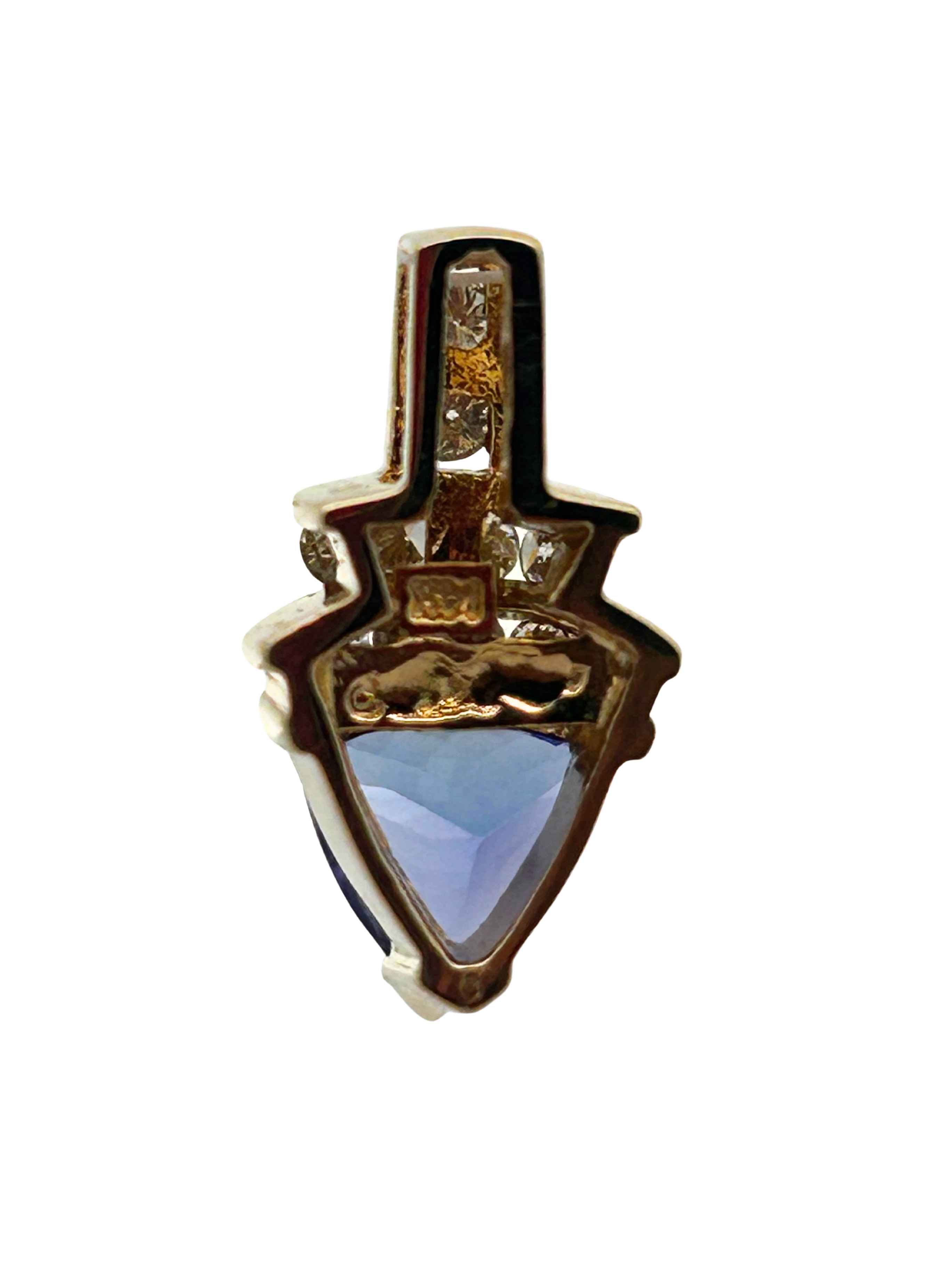 14K Tanzanite & Diamond Pendant