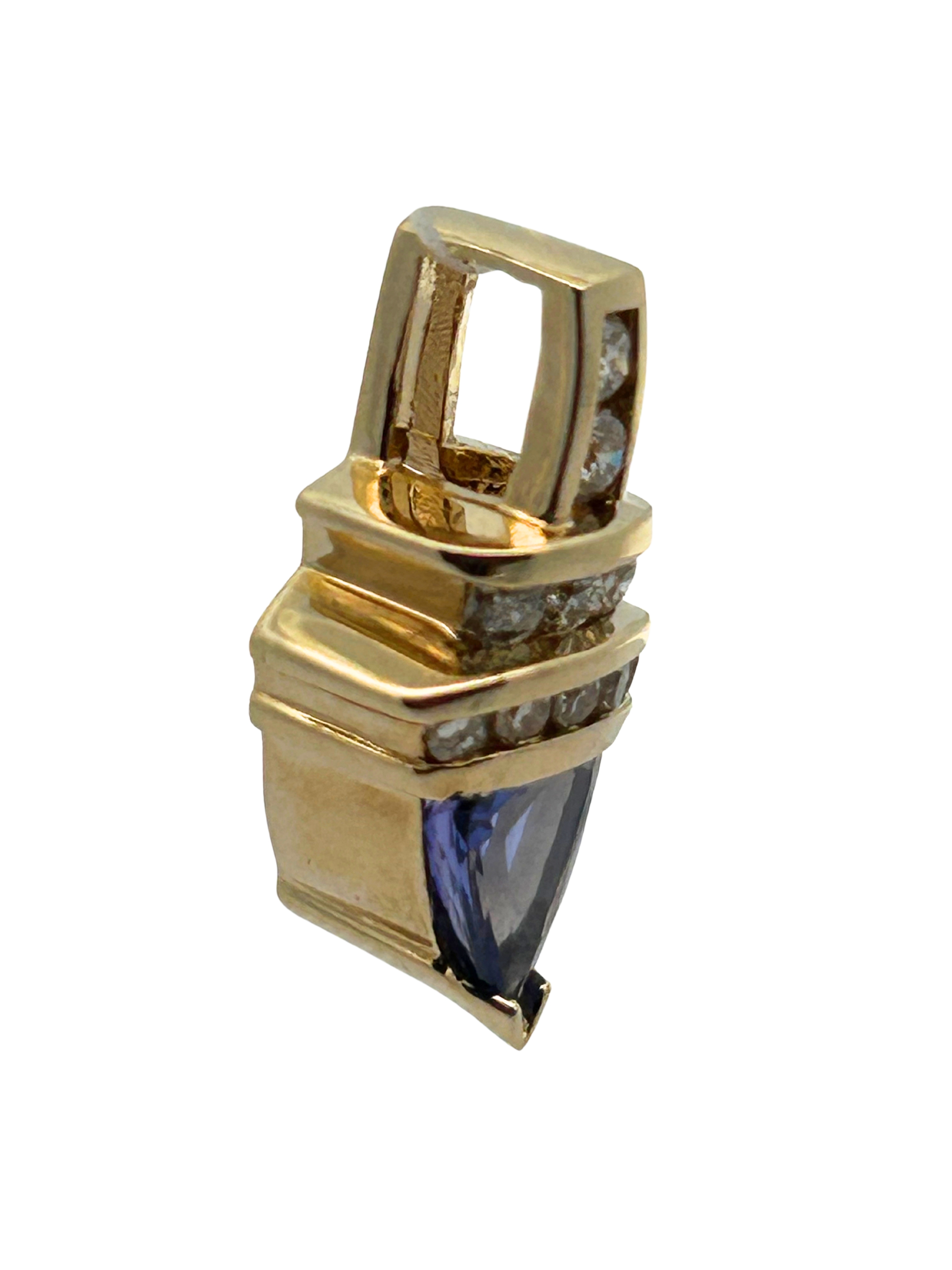 14K Tanzanite & Diamond Pendant