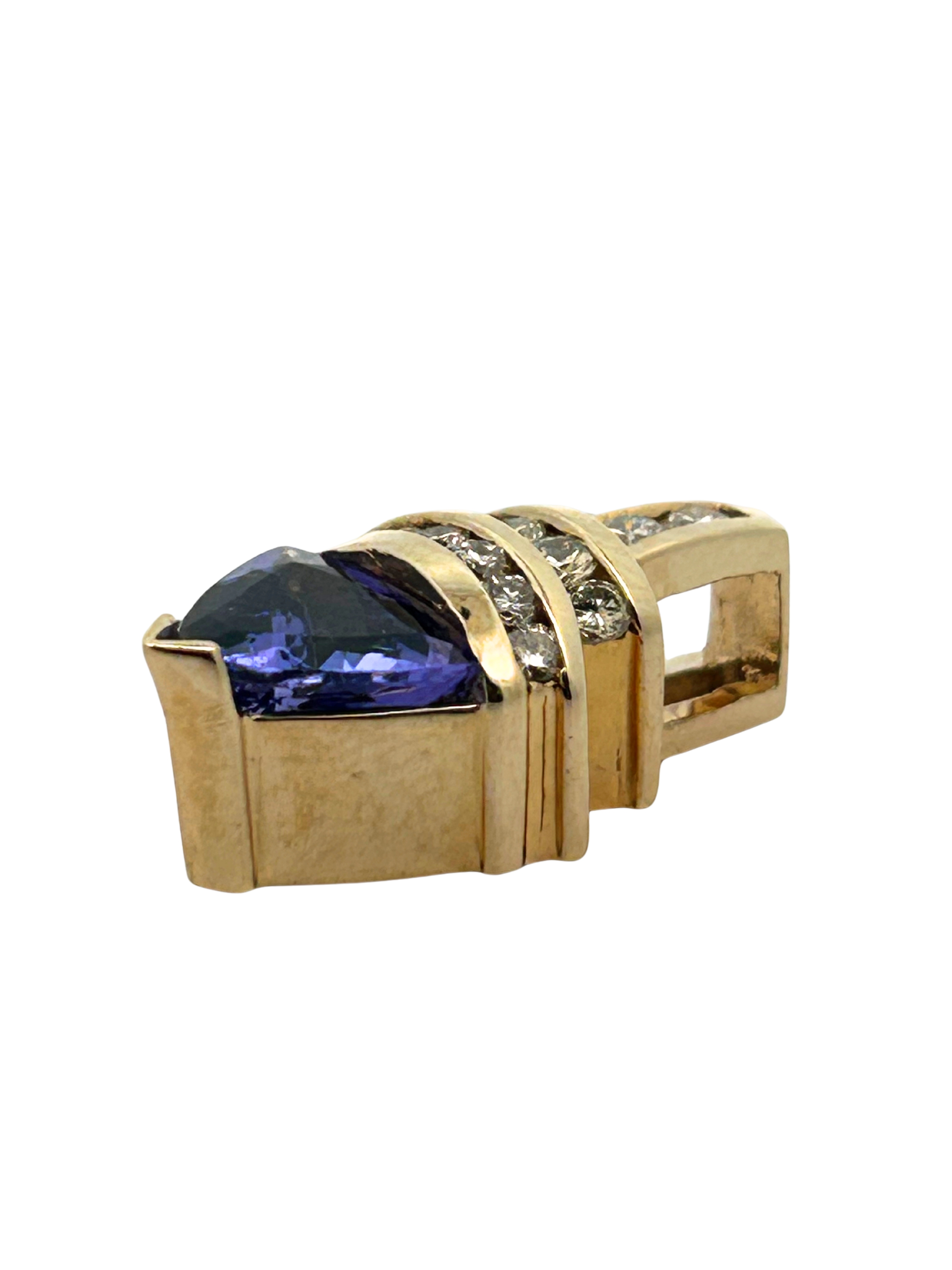 14K Tanzanite & Diamond Pendant