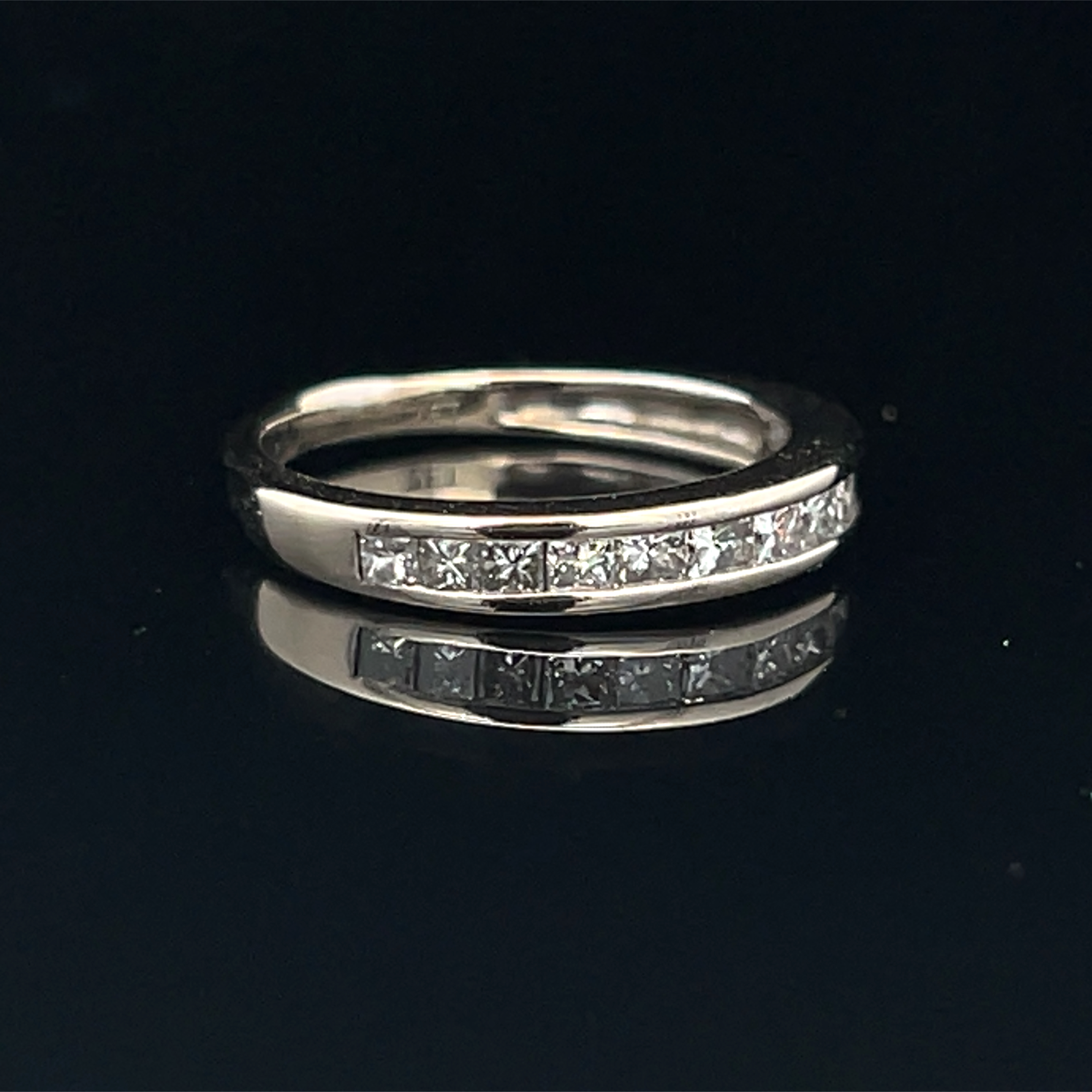 14K Channel Set Natural Diamond Band Ring