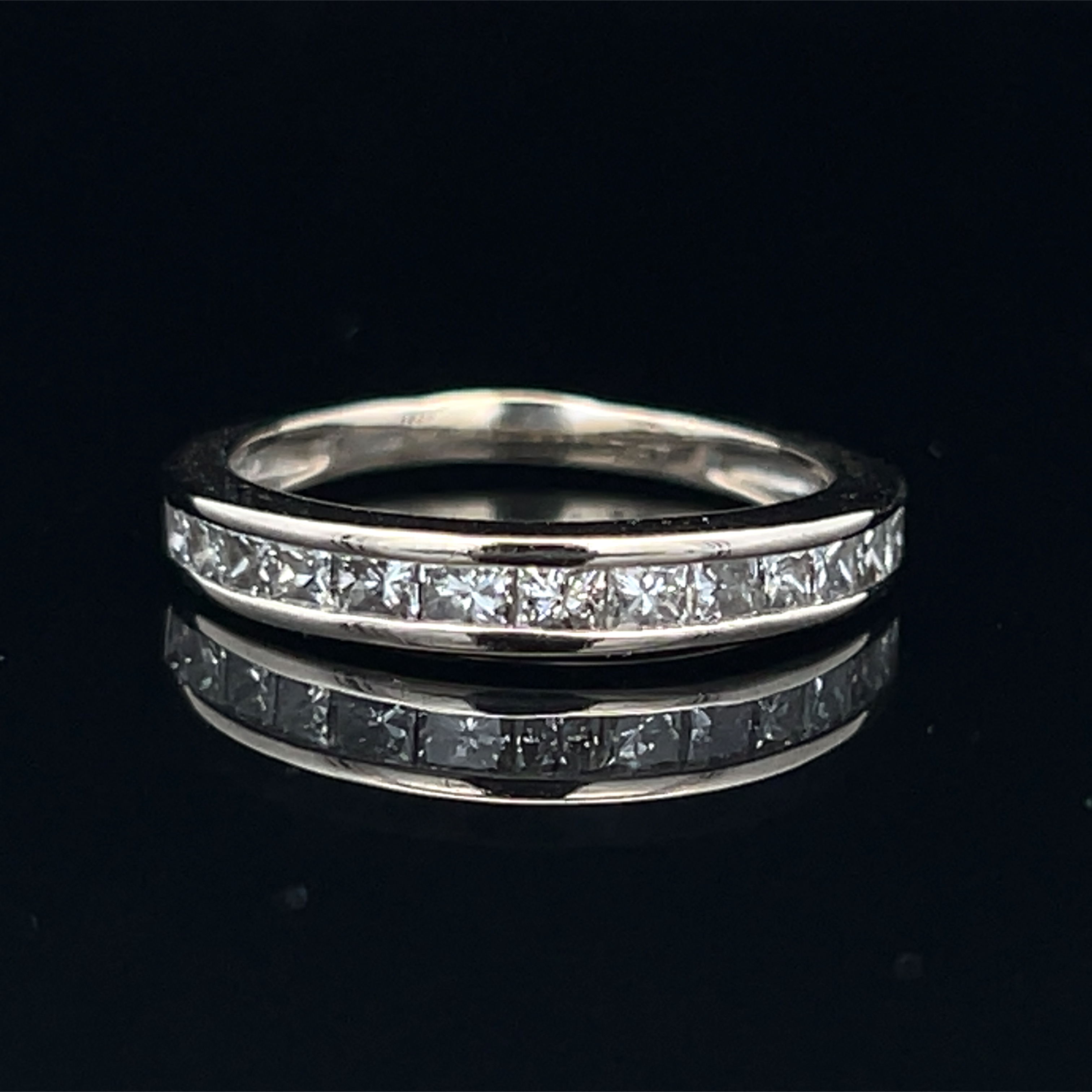 14K Channel Set Natural Diamond Band Ring