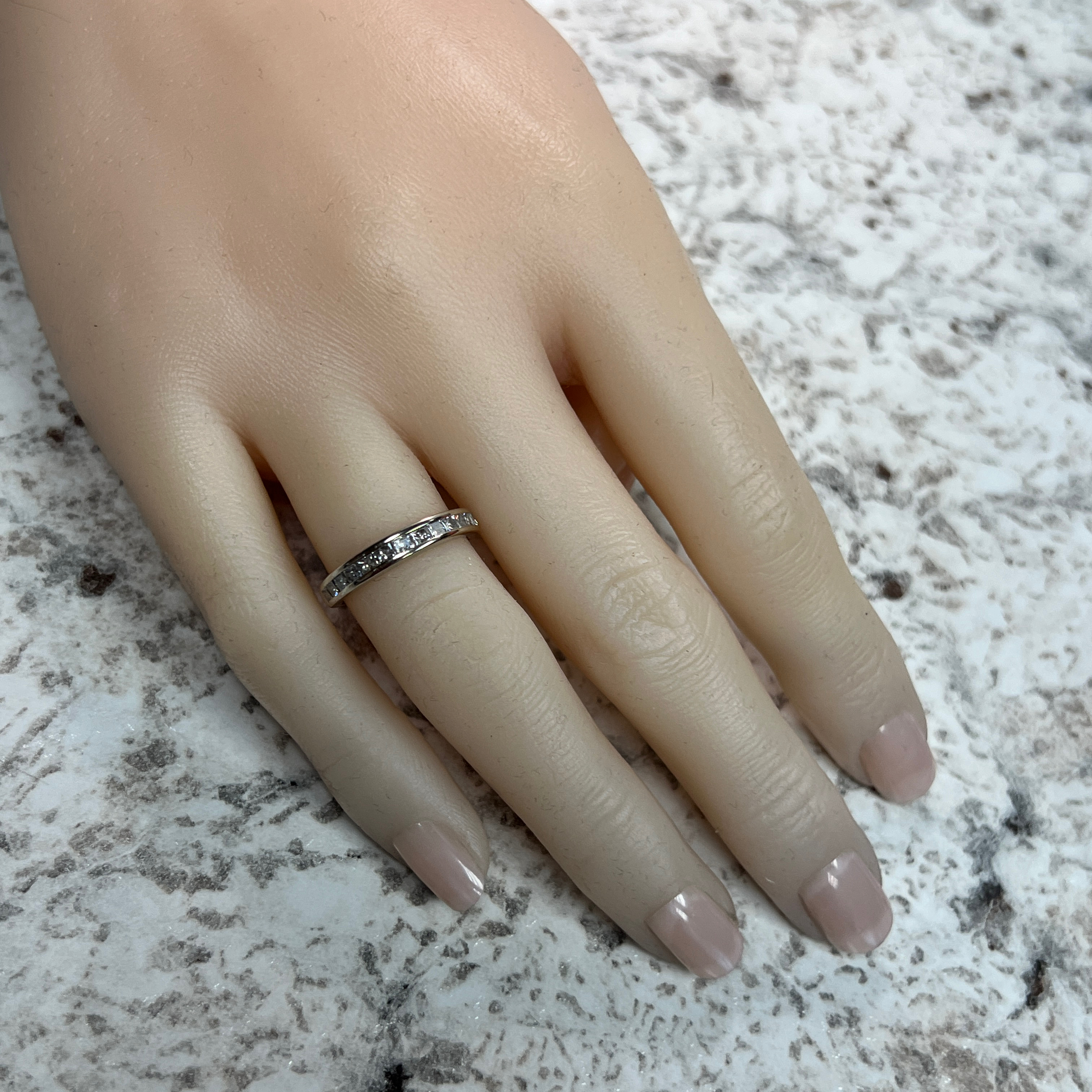 14K Channel Set Natural Diamond Band Ring