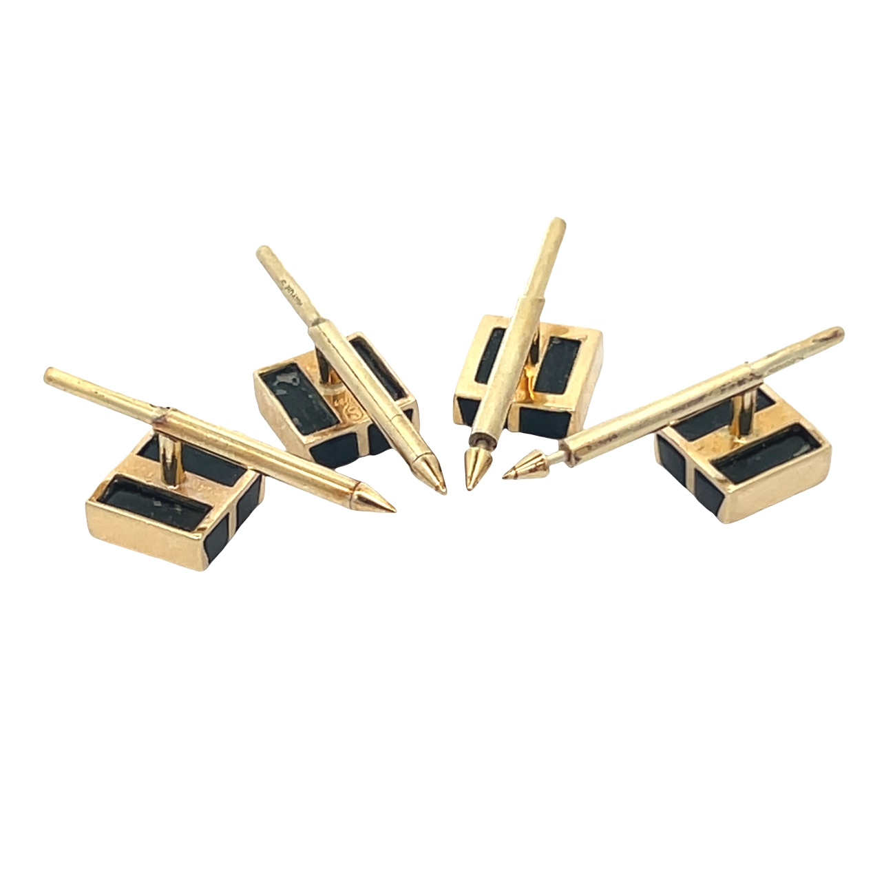 14K Mayor's Onyx Tuxedo Shirt Studs