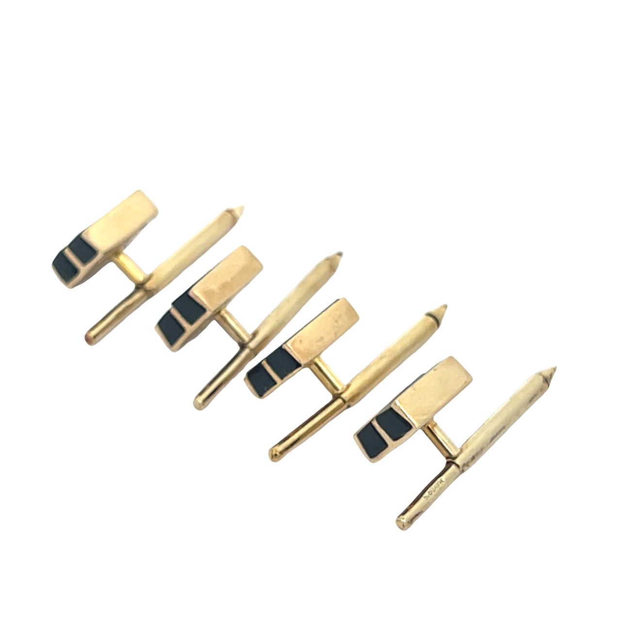 14K Mayor's Onyx Tuxedo Shirt Studs