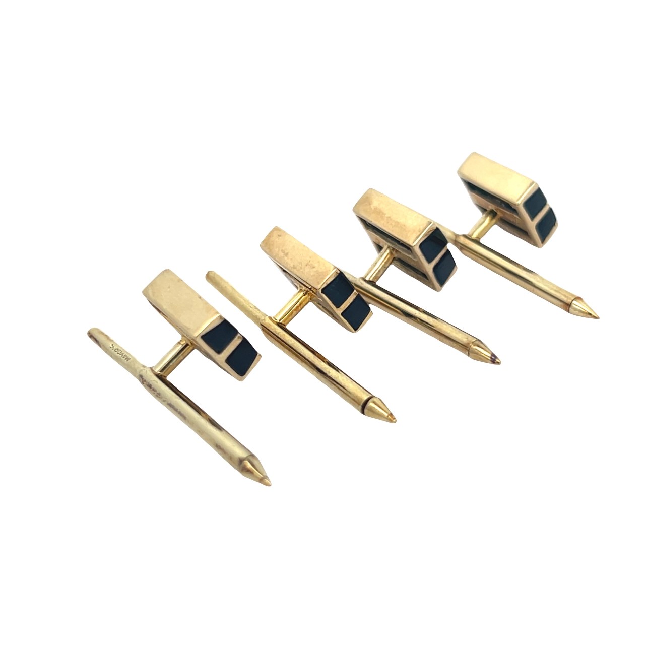 14K Mayor's Onyx Tuxedo Shirt Studs